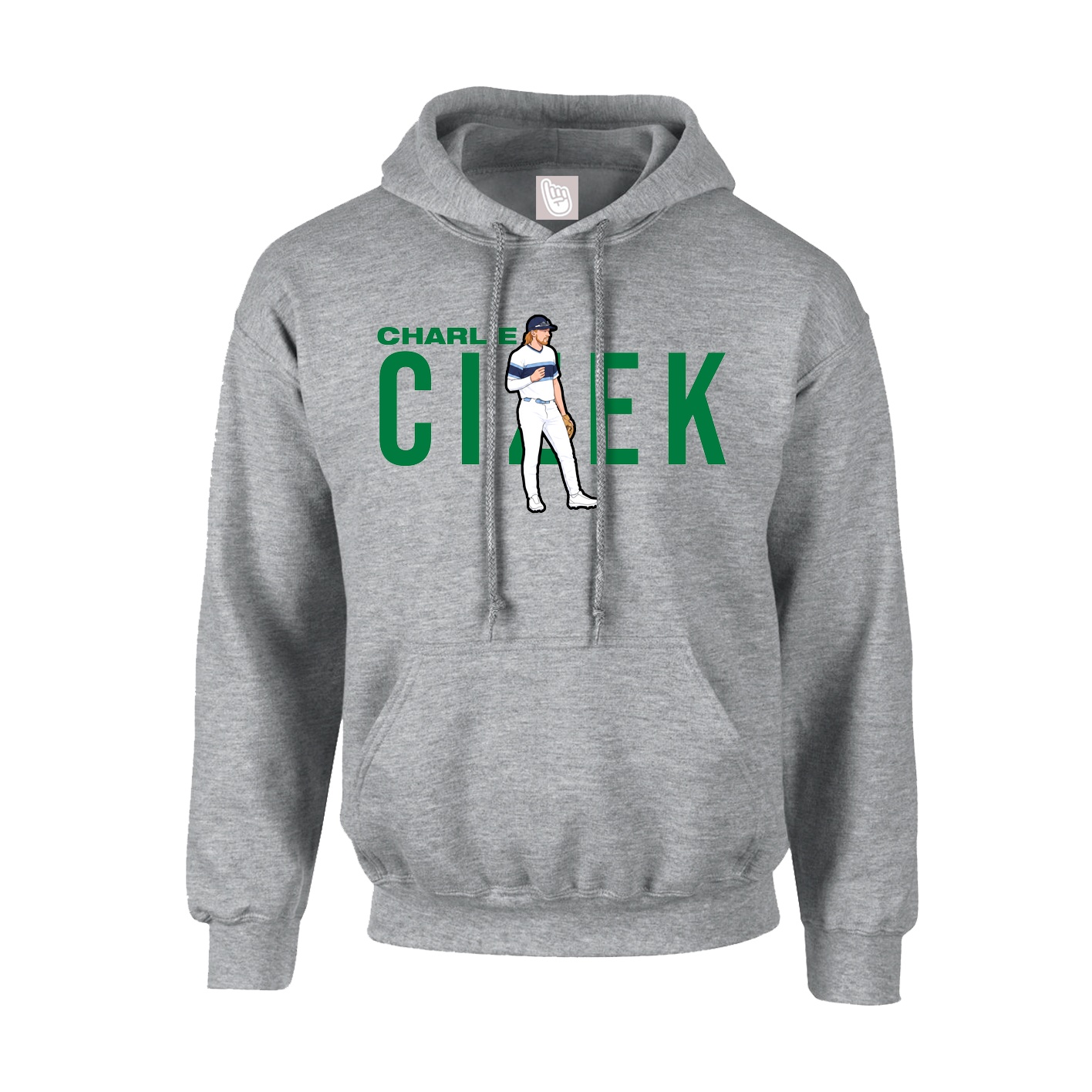 Youth Hoodie — Player Name in Grey