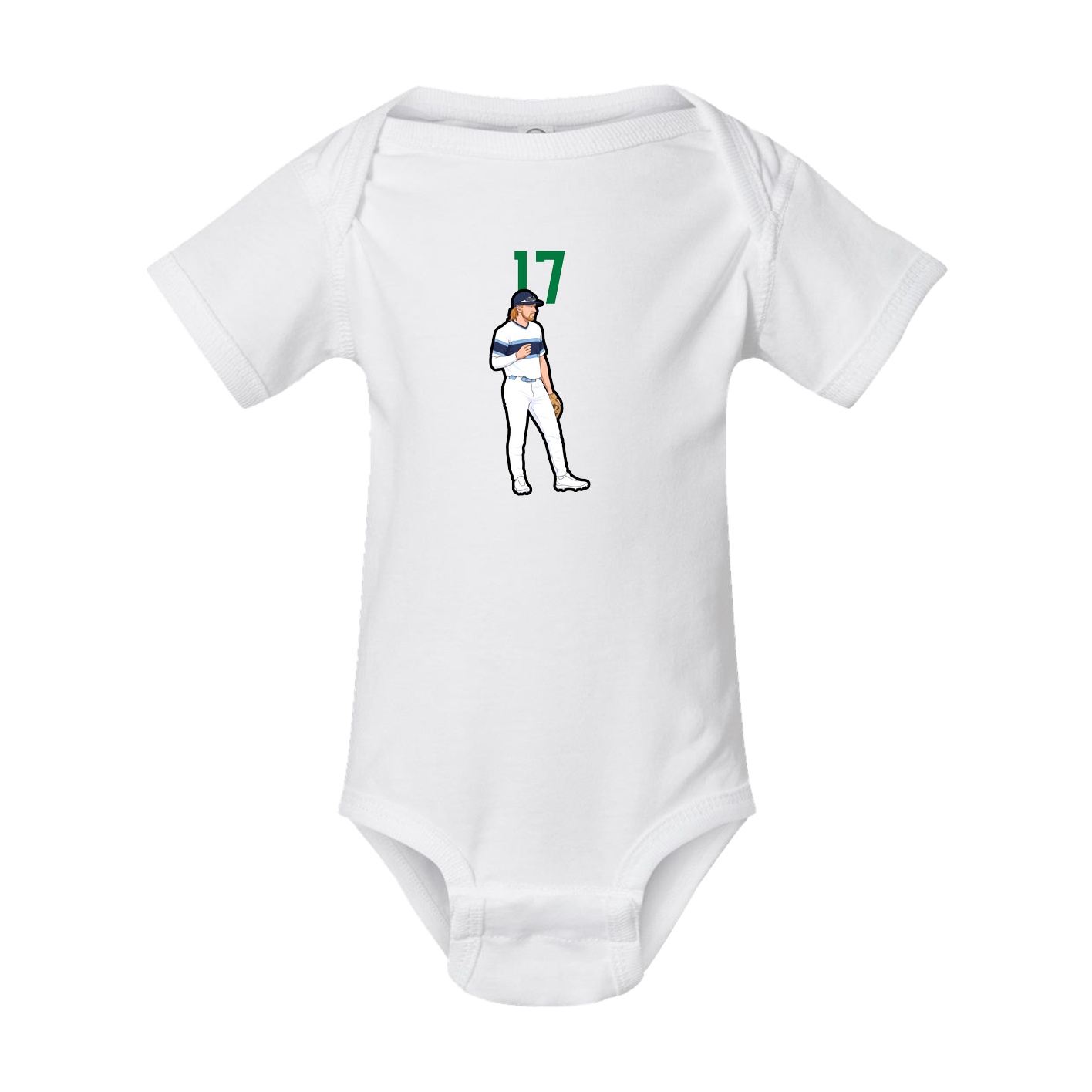 Baby Onesie — Number Top in White