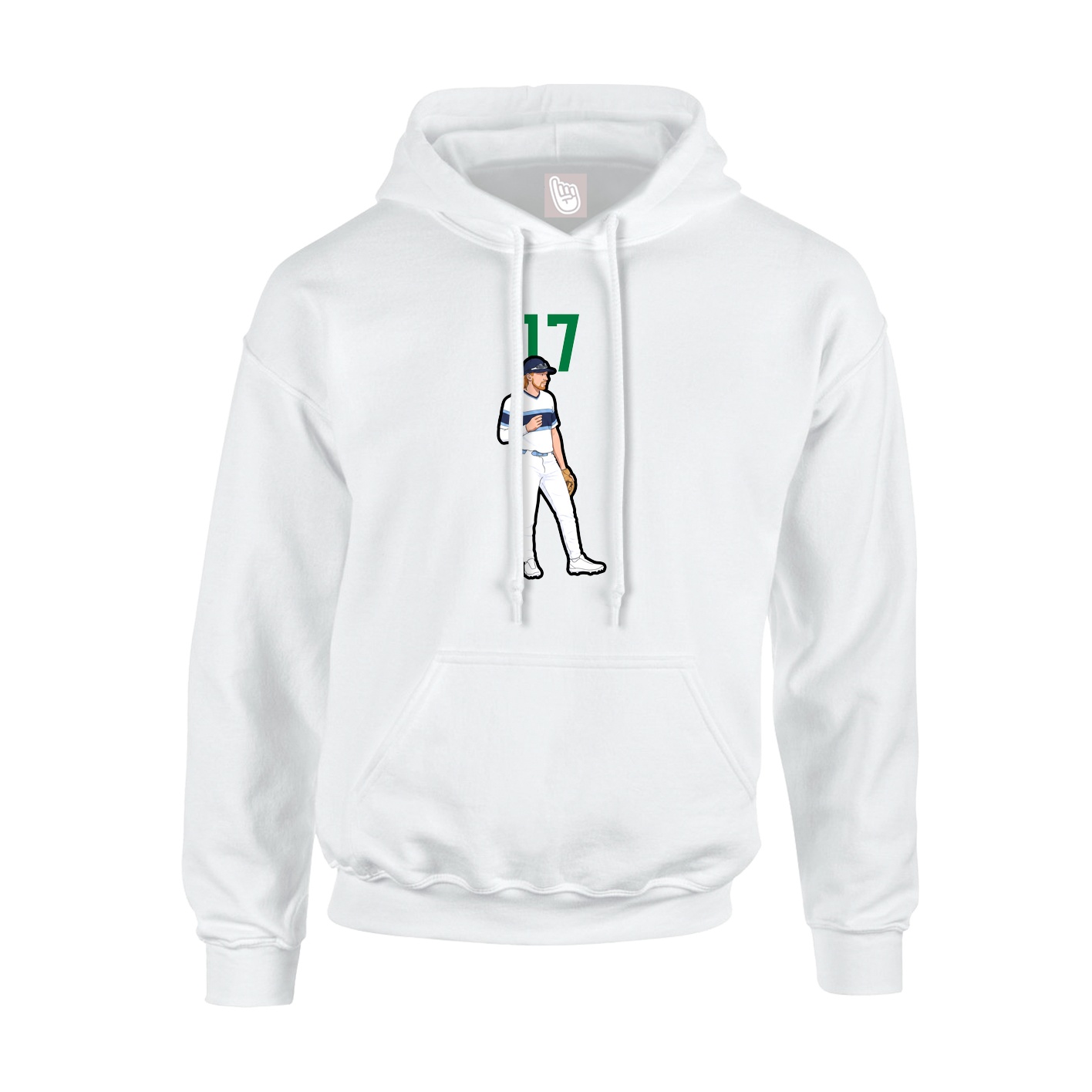 Hoodie — Number Top in White