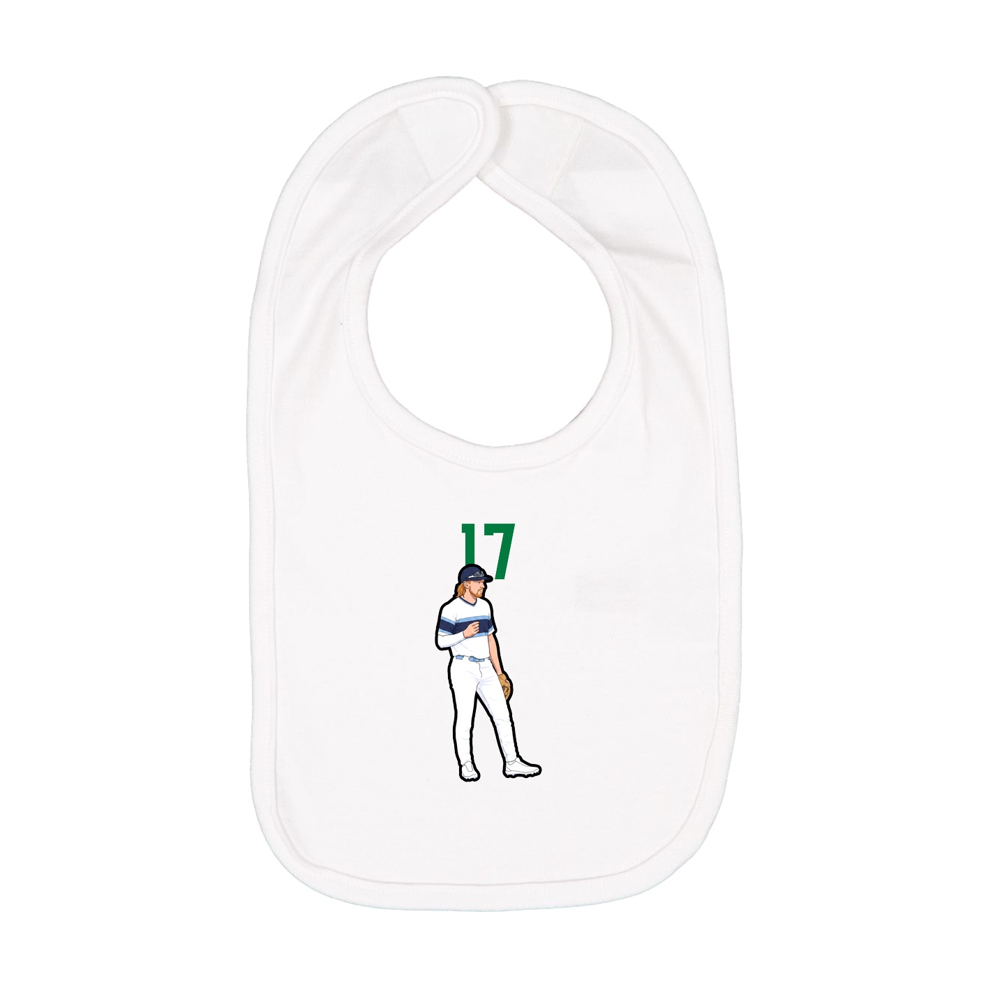 Infant Bib — Number Top in White