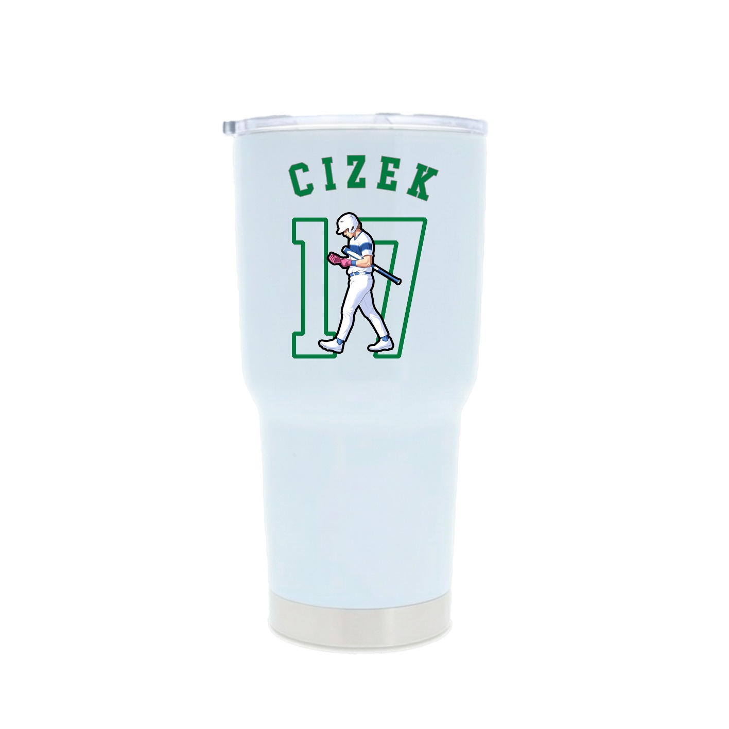 30oz Stainless Steel Tumbler — Shirsey Arch in White