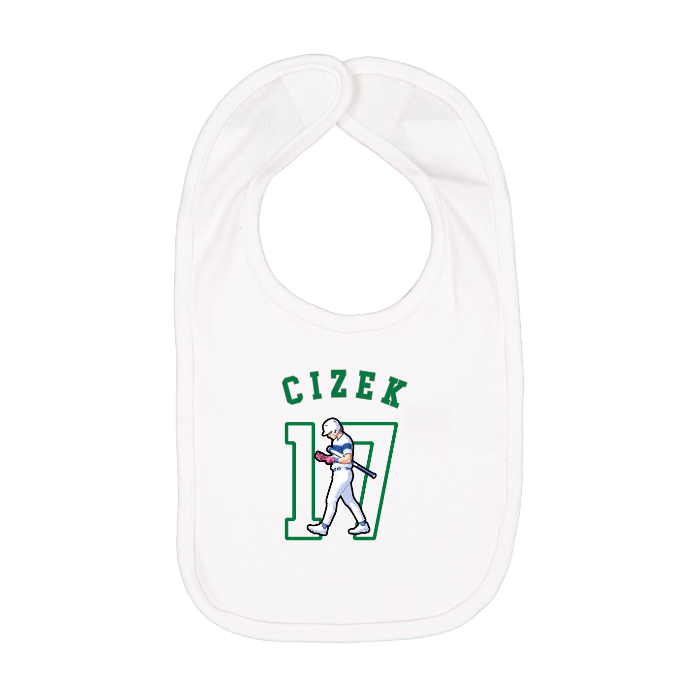Infant Bib — Shirsey Arch in White