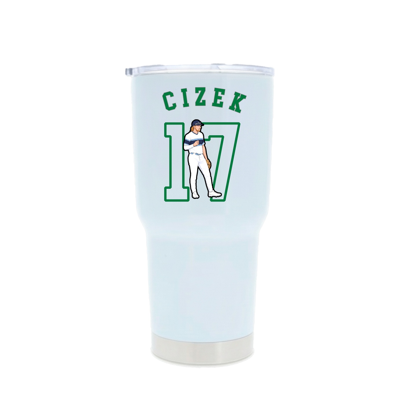 30oz Stainless Steel Tumbler — Shirsey Arch in White