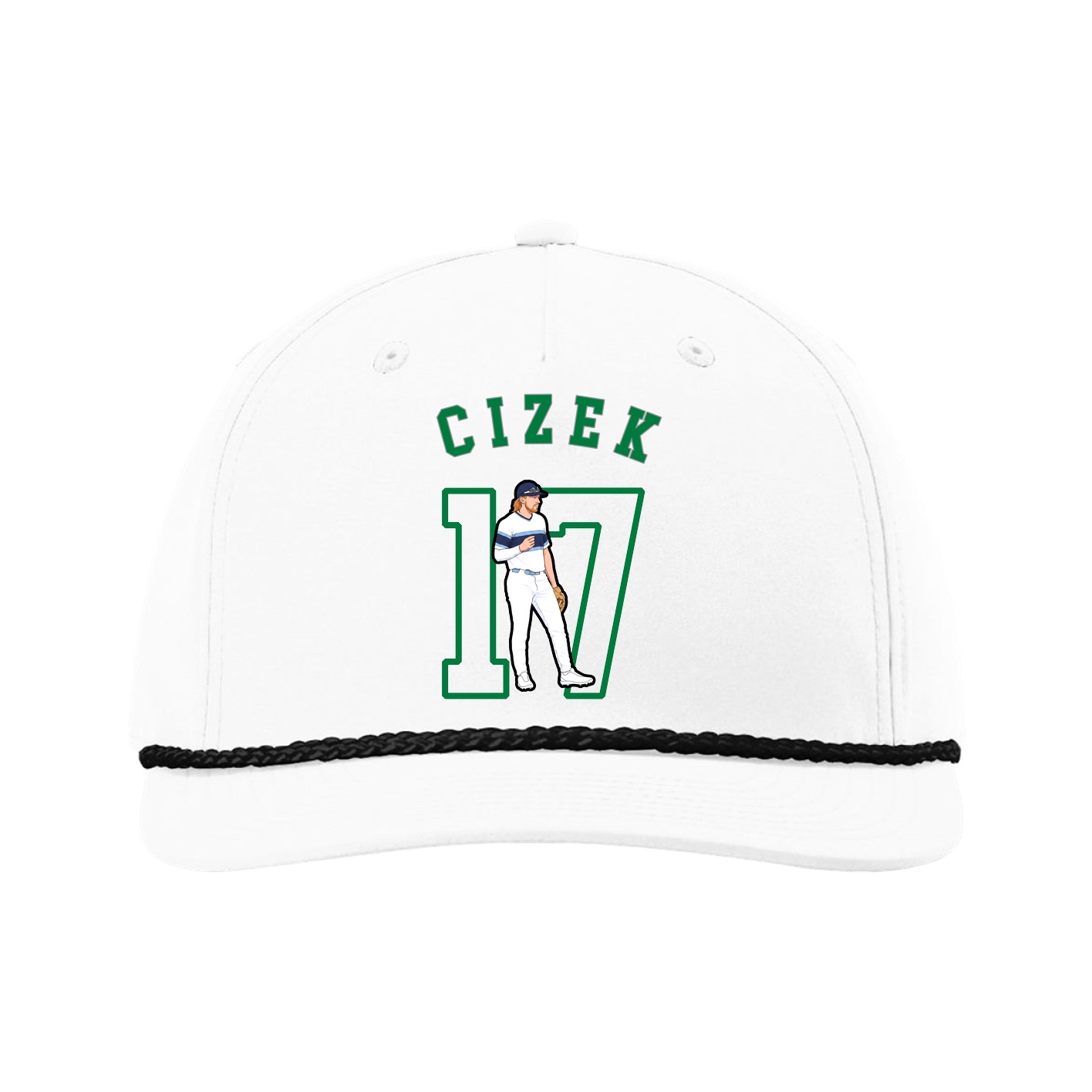 Five-Panel Classic Rope Cap — Shirsey Arch in White