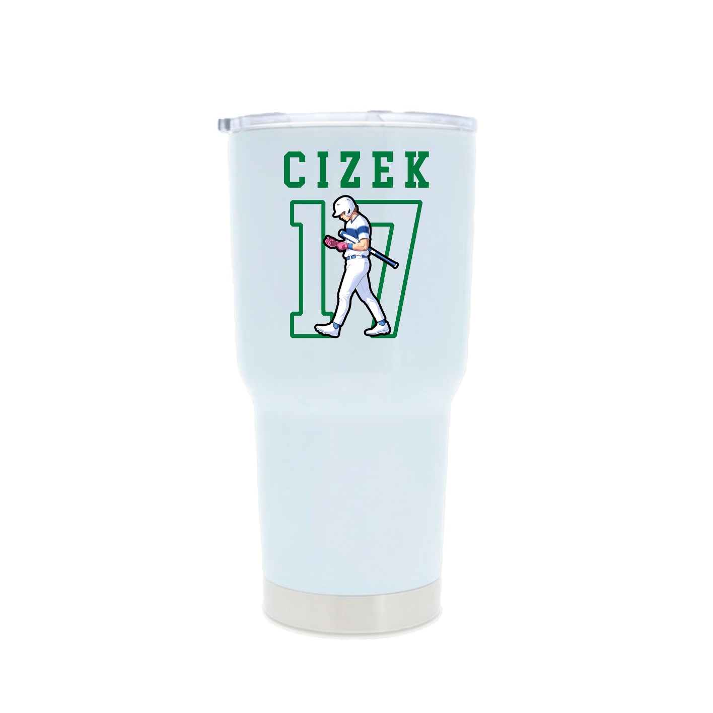 30oz Stainless Steel Tumbler — Shirsey in White