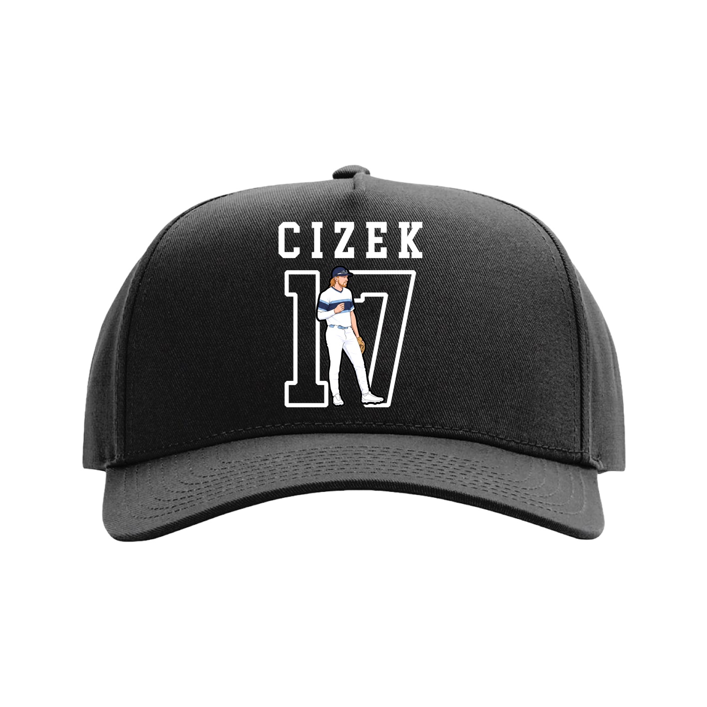 Full Fabric Five-Panel Champ Cap — Shirsey in Black
