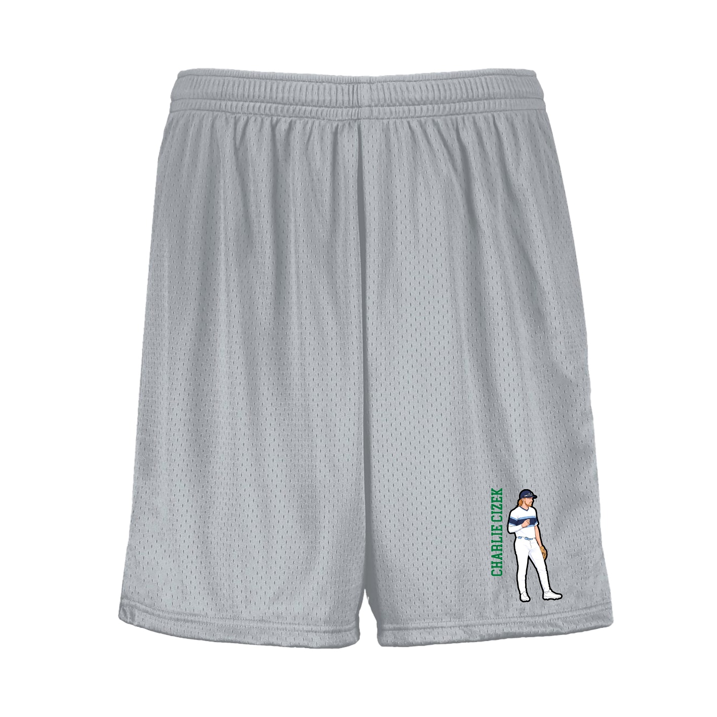 Shorts — Name Vertical in Silver
