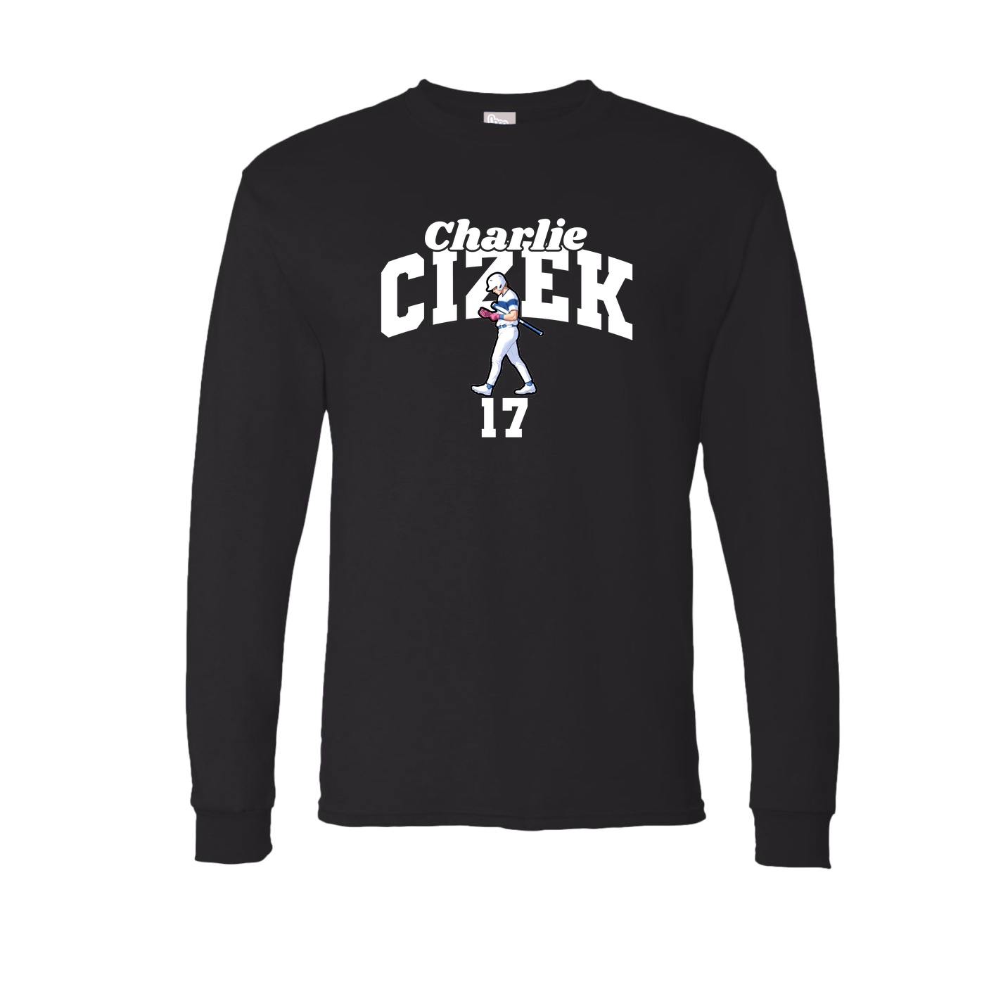 Long Sleeve Tee — Signature Arch in Black