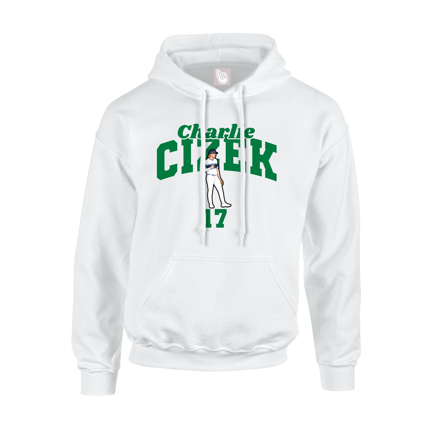 Youth Hoodie — Signature Arch in White