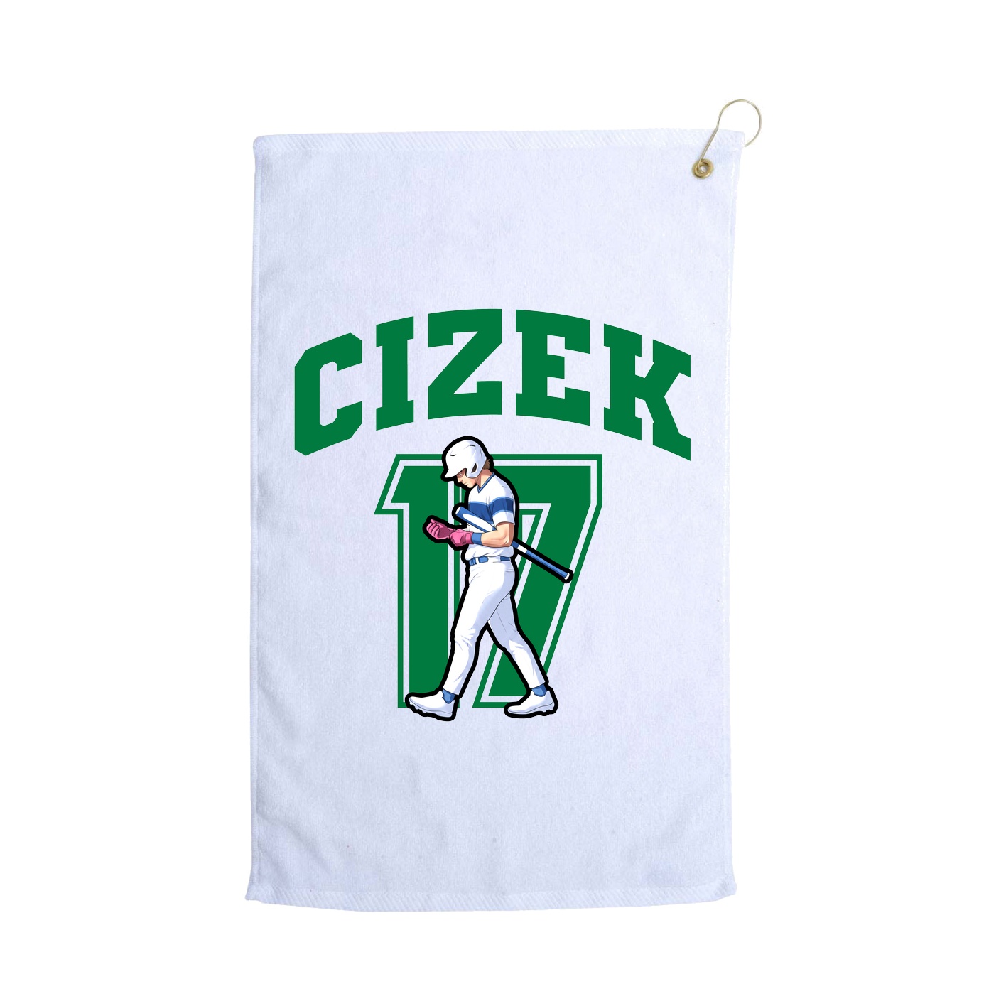 Golf Towel — Number in White