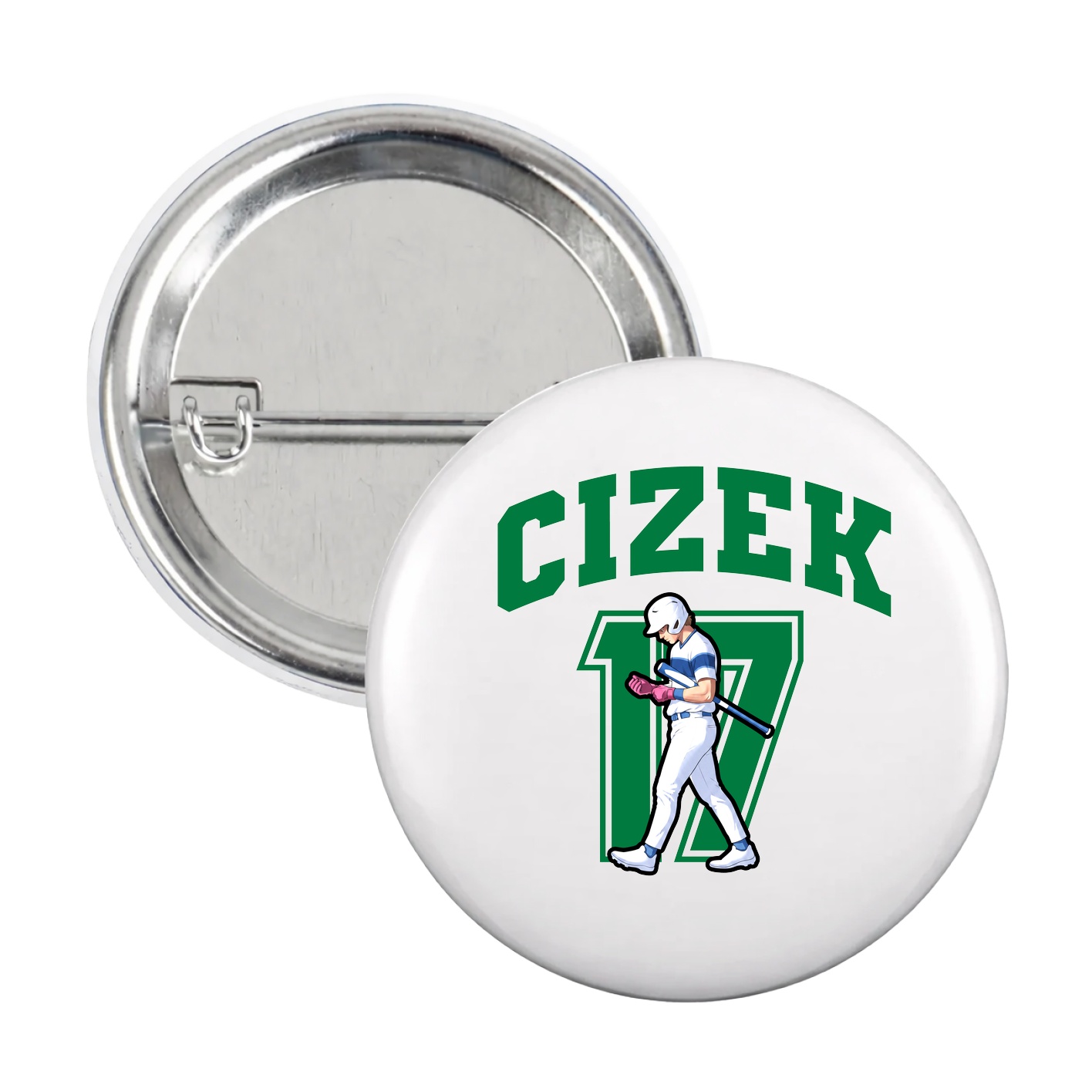 Game Day Button — Number in White