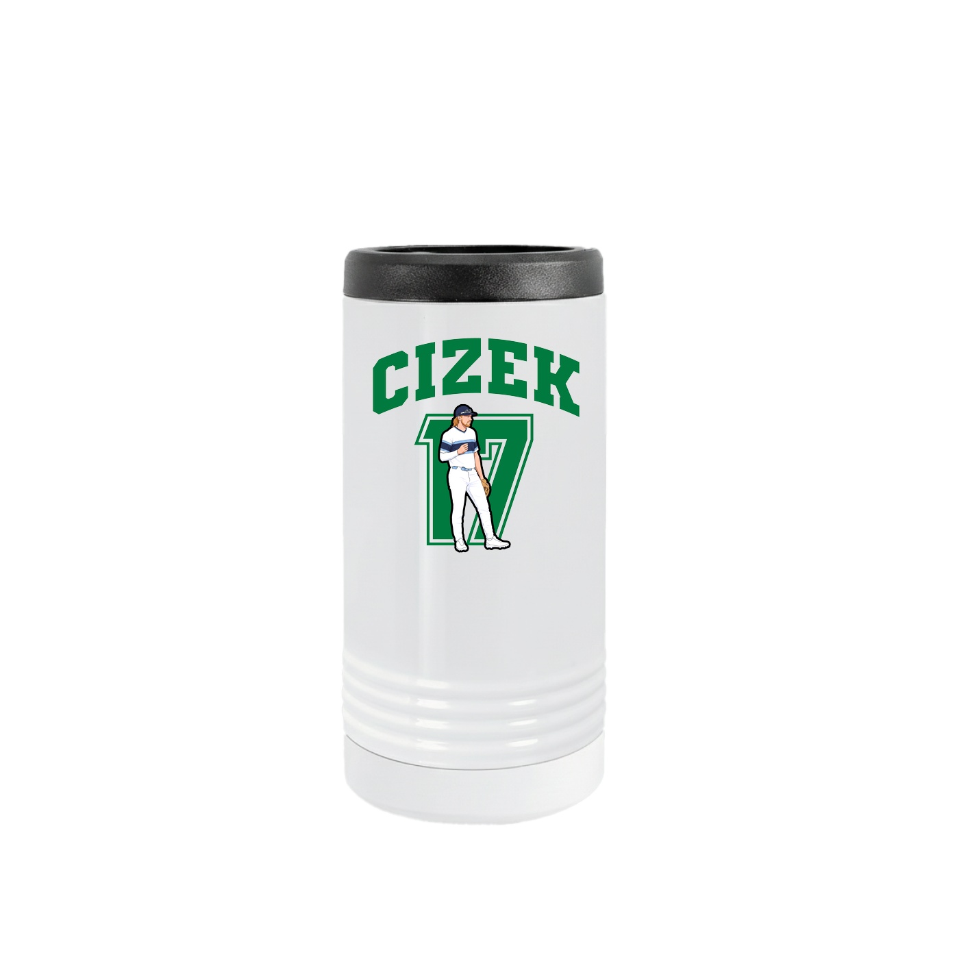Slim Beverage Holder — Number in White