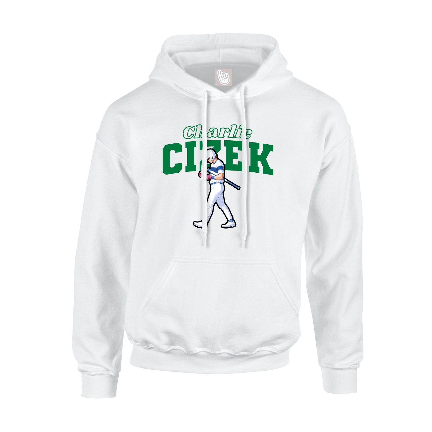 Hoodie — Name Arch in White