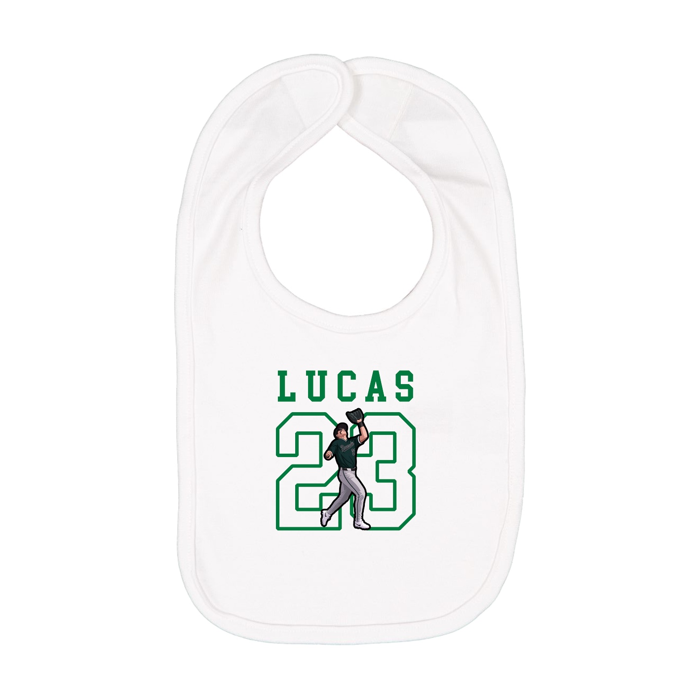 Infant Bib — Shirsey in White