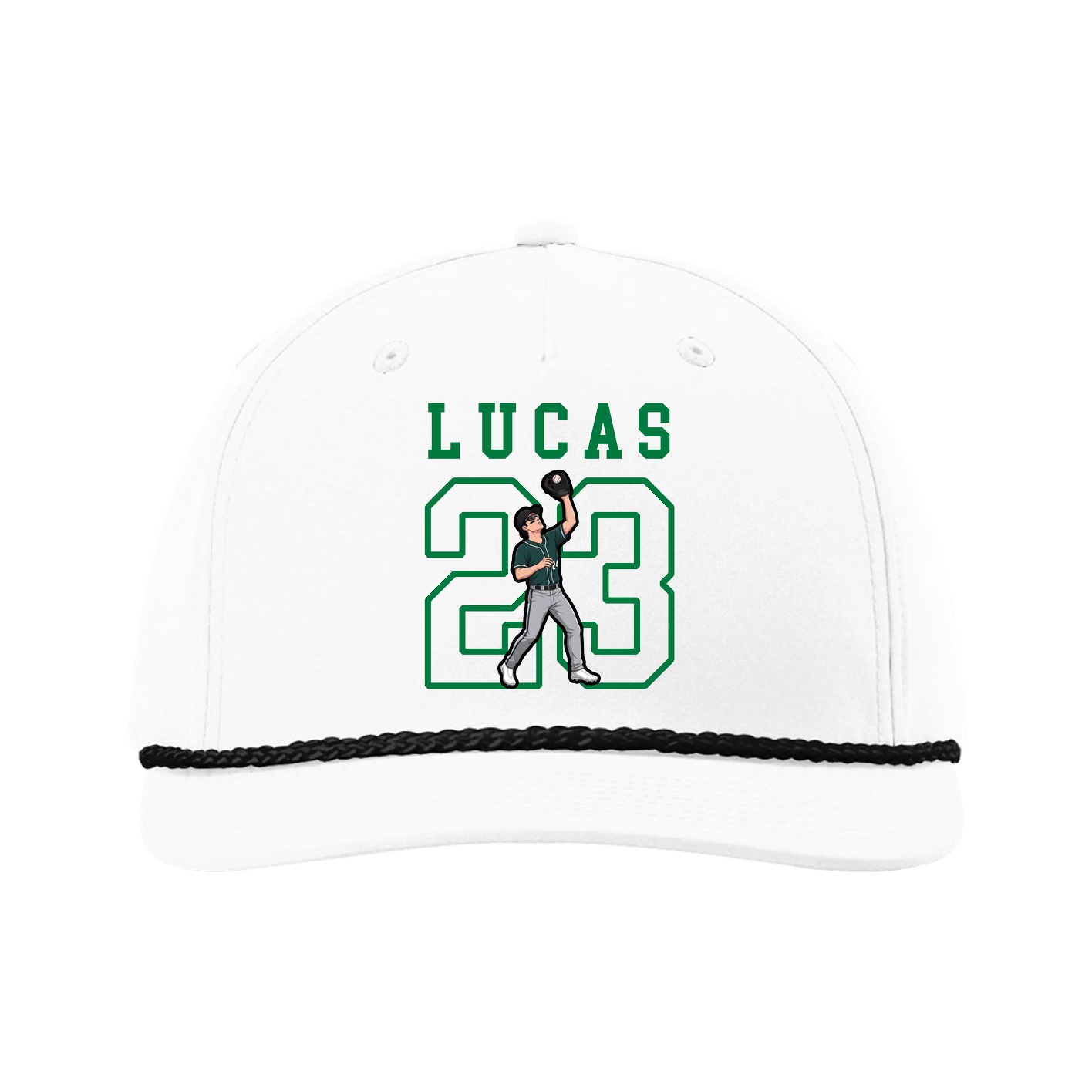 Five-Panel Classic Rope Cap — Shirsey in White