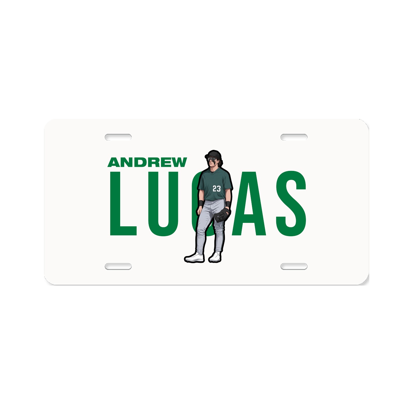 License Plate — Player Name in Classic