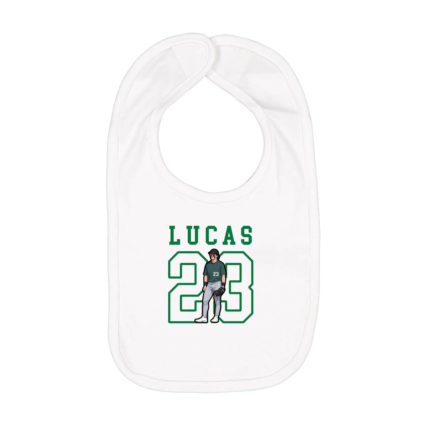 Infant Bib — Shirsey in White