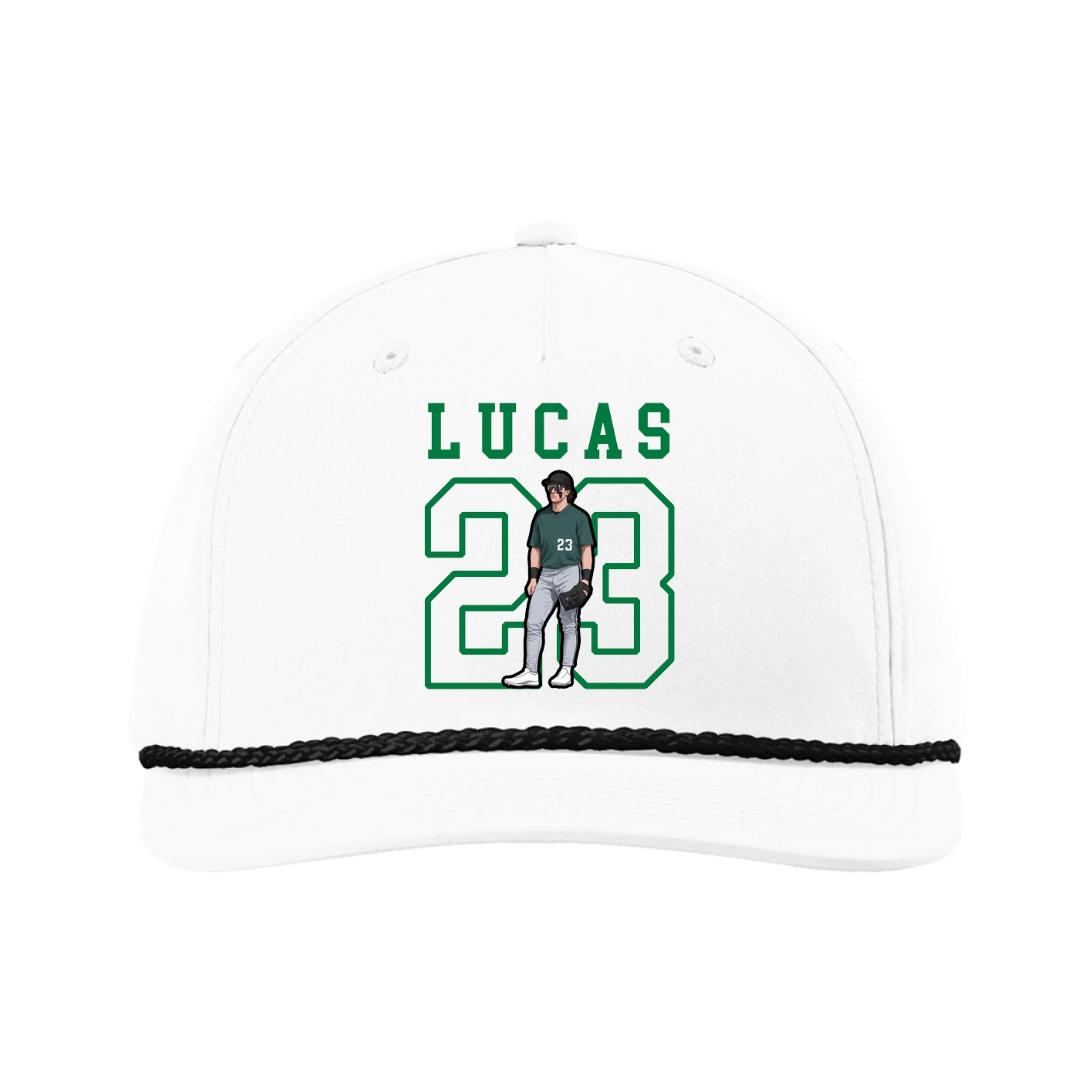 Five-Panel Classic Rope Cap — Shirsey in White