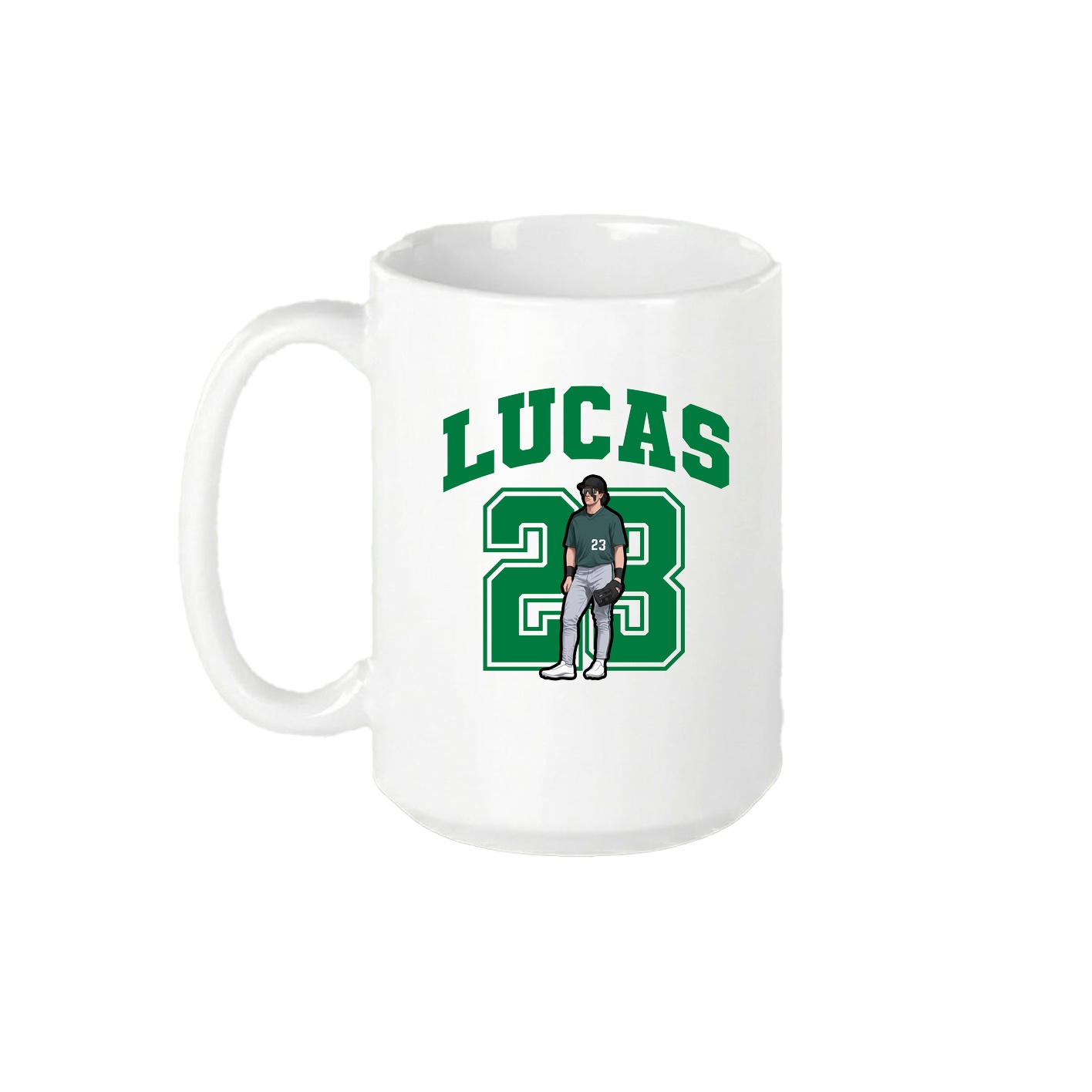 15oz Coffee Mug — Number in White