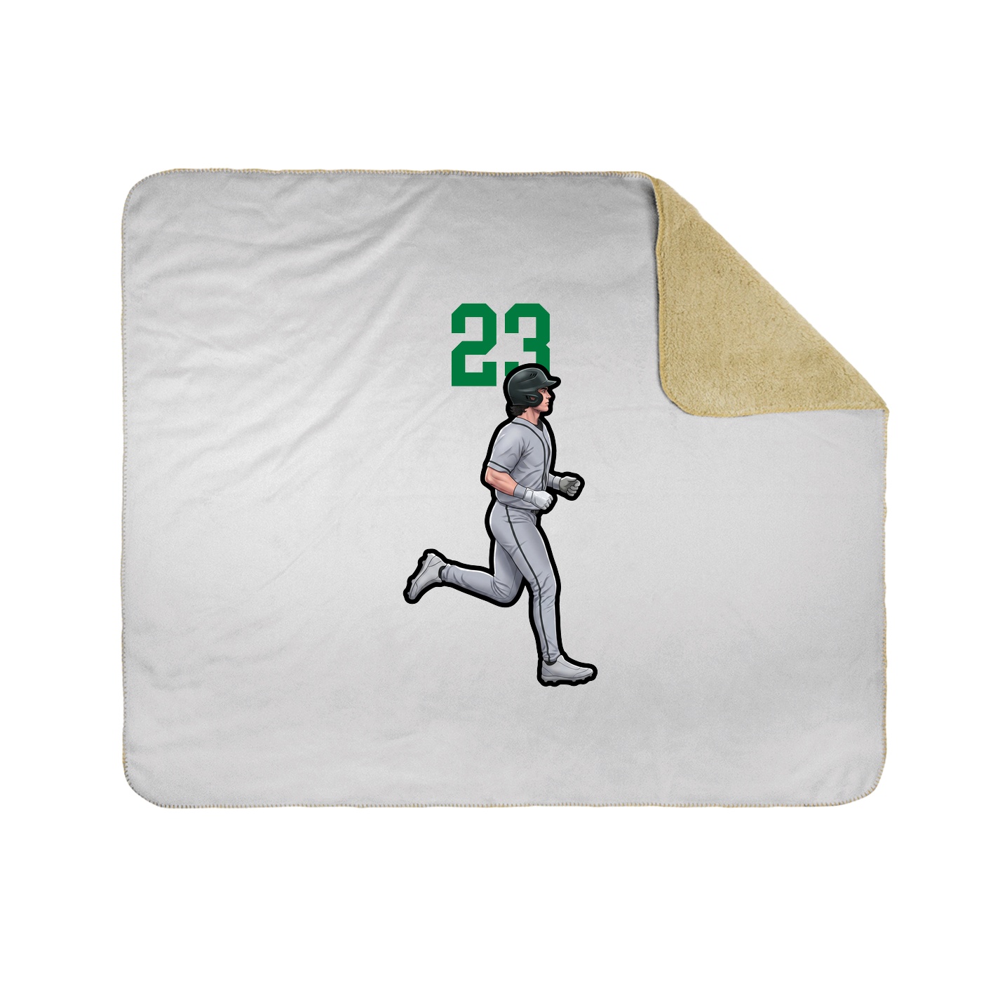 Throw Blanket — Number Top in White