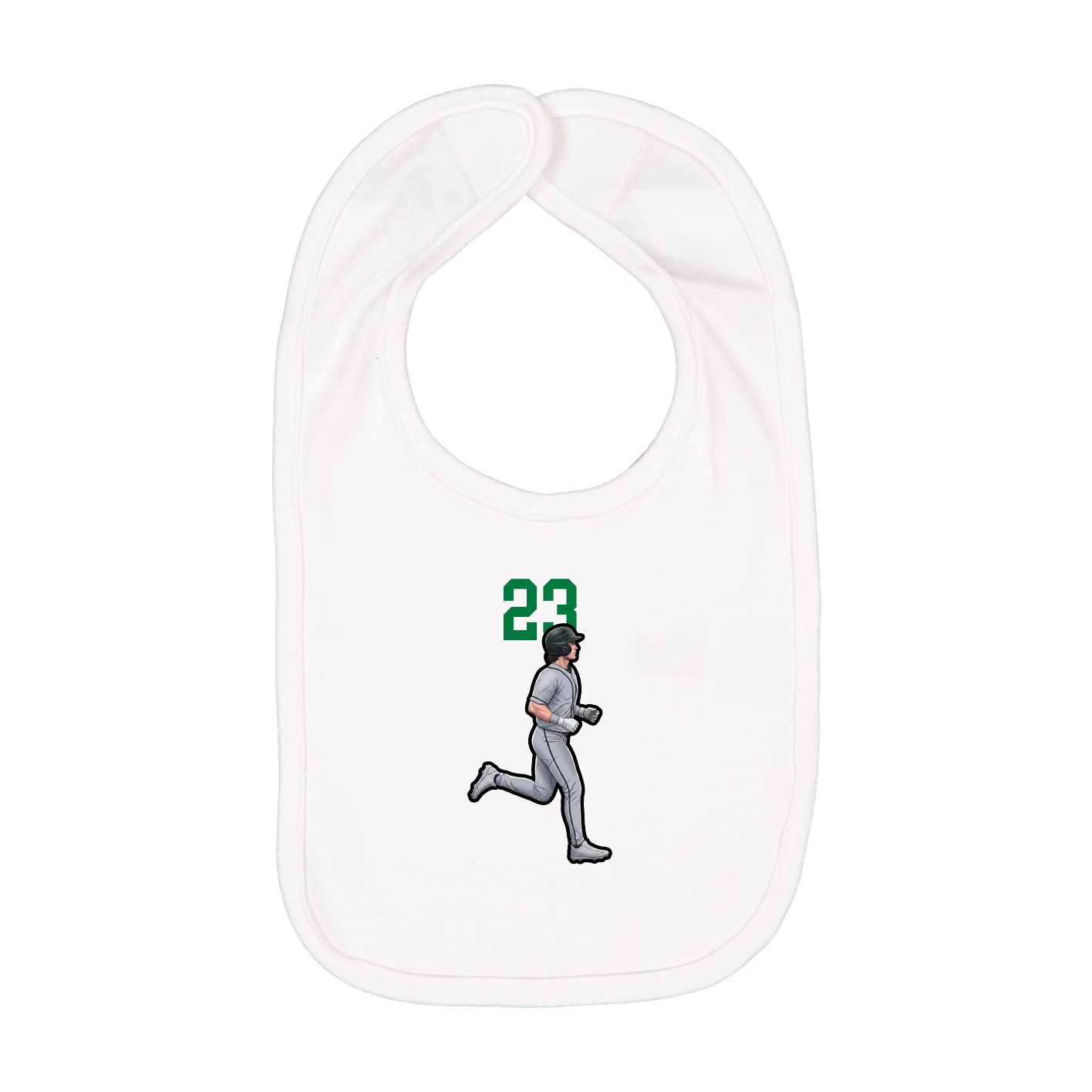 Infant Bib — Number Top in White