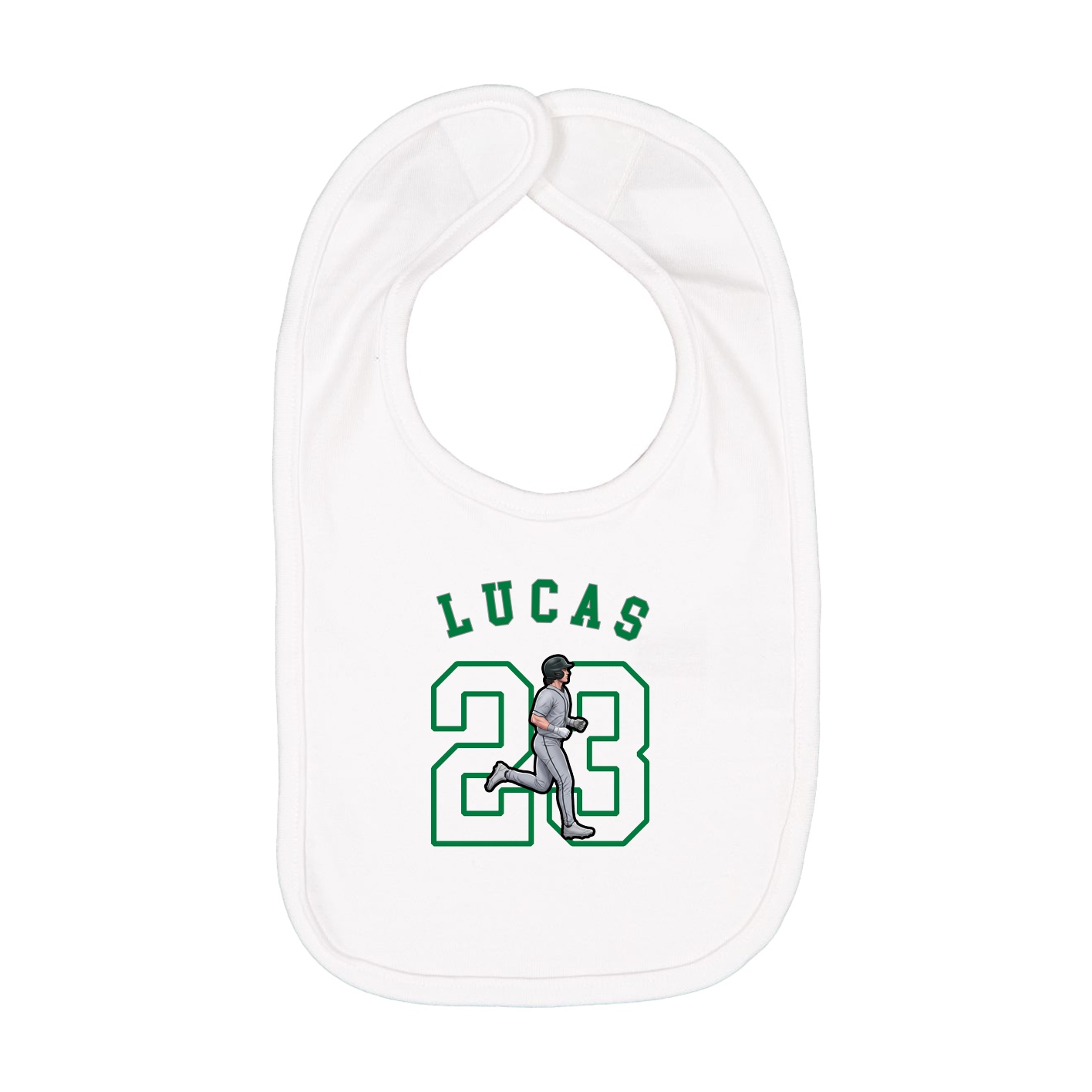 Infant Bib — Shirsey Arch in White