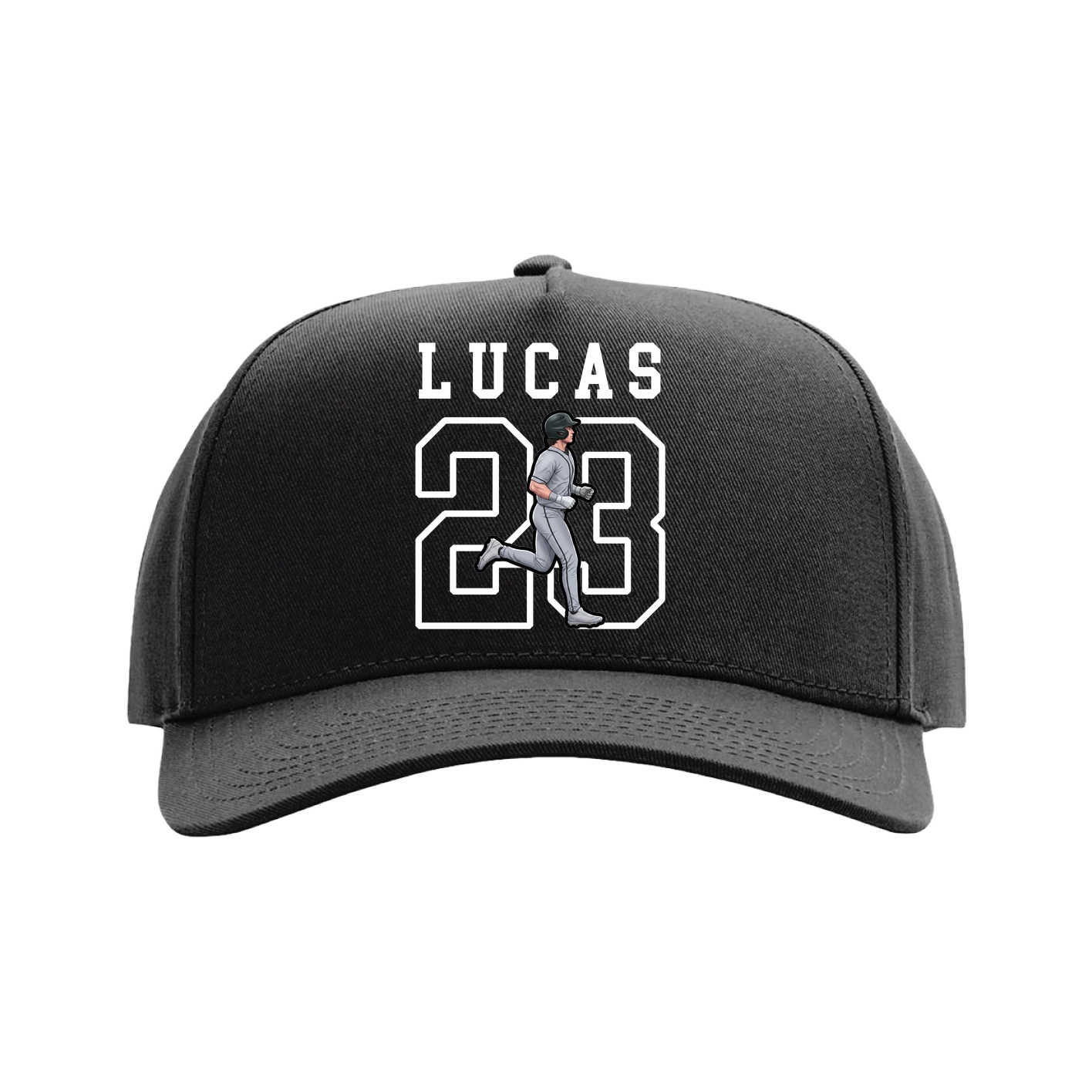 Full Fabric Five-Panel Champ Cap — Shirsey in Black