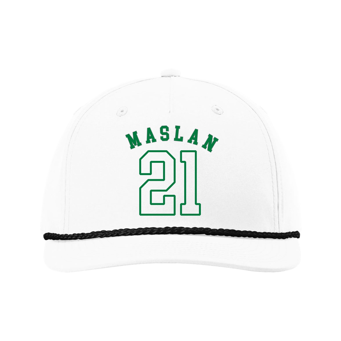 Five-Panel Classic Rope Cap — Shirsey Arch in White