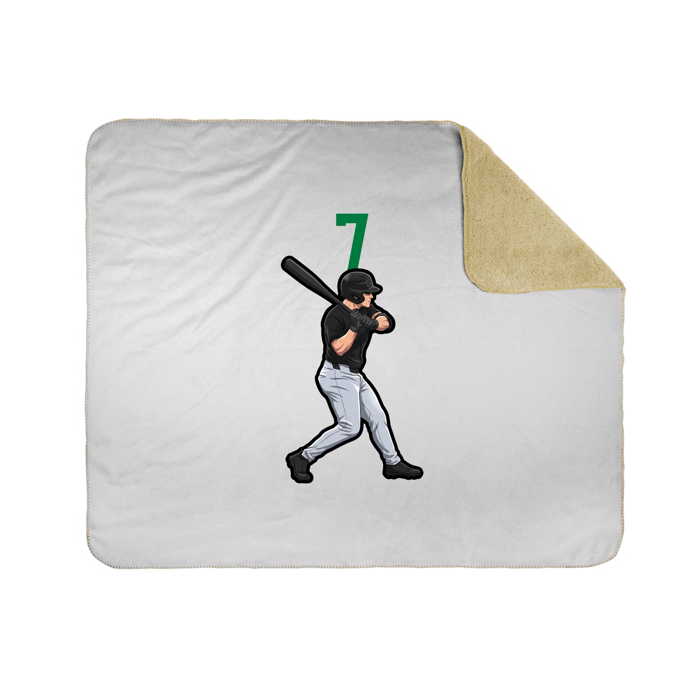 Throw Blanket — Number Top in White