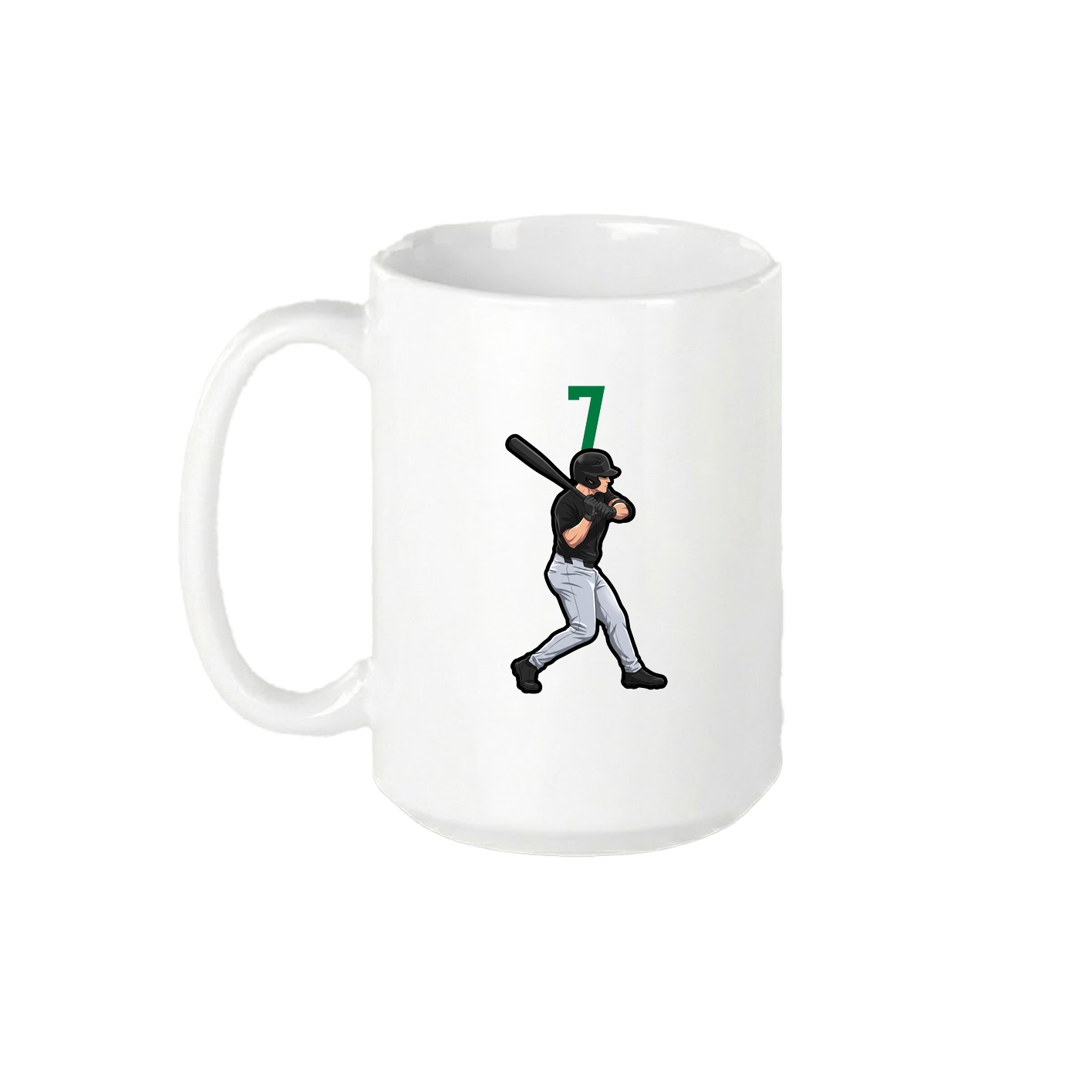 15oz Coffee Mug — Number Top in White