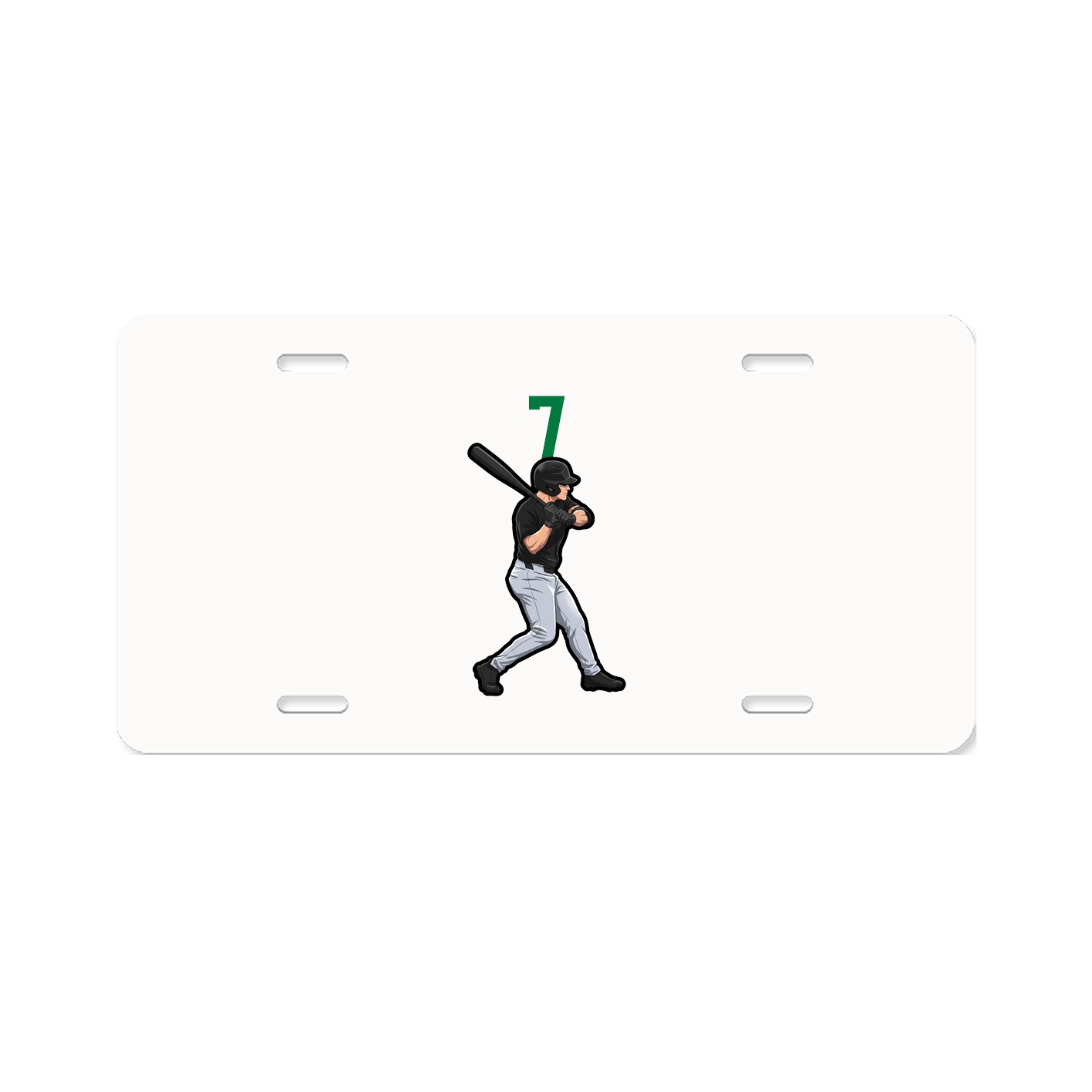 License Plate — Number Top in Classic