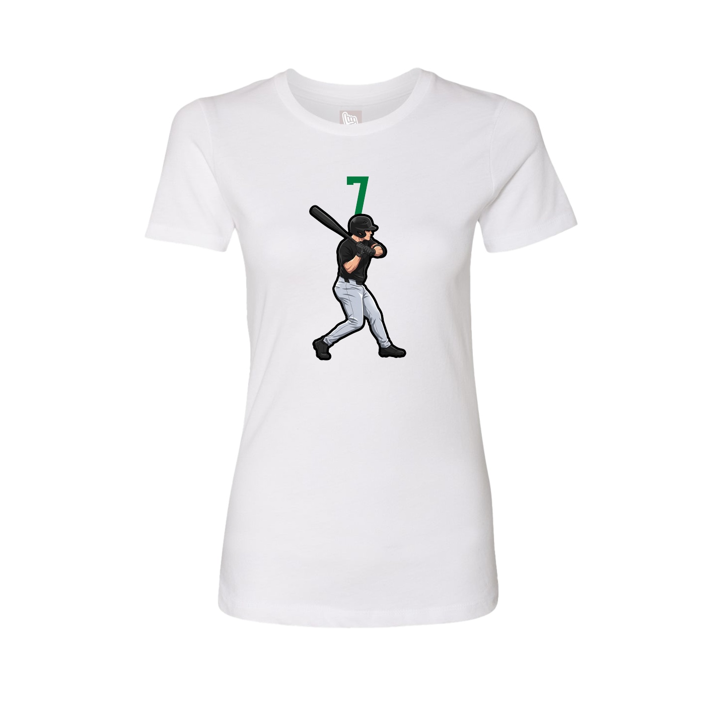 Fitted Women's Tee — Number Top in White