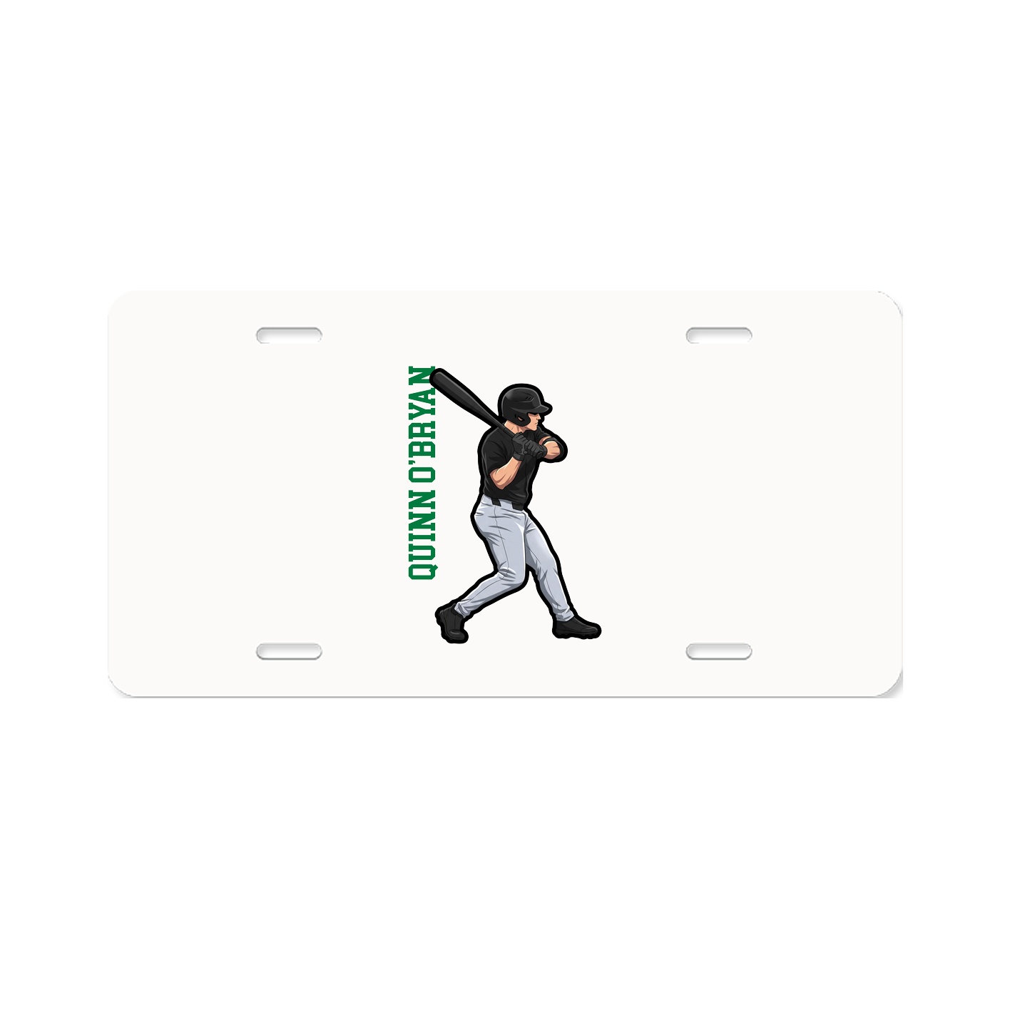 License Plate — Name Vertical in Classic