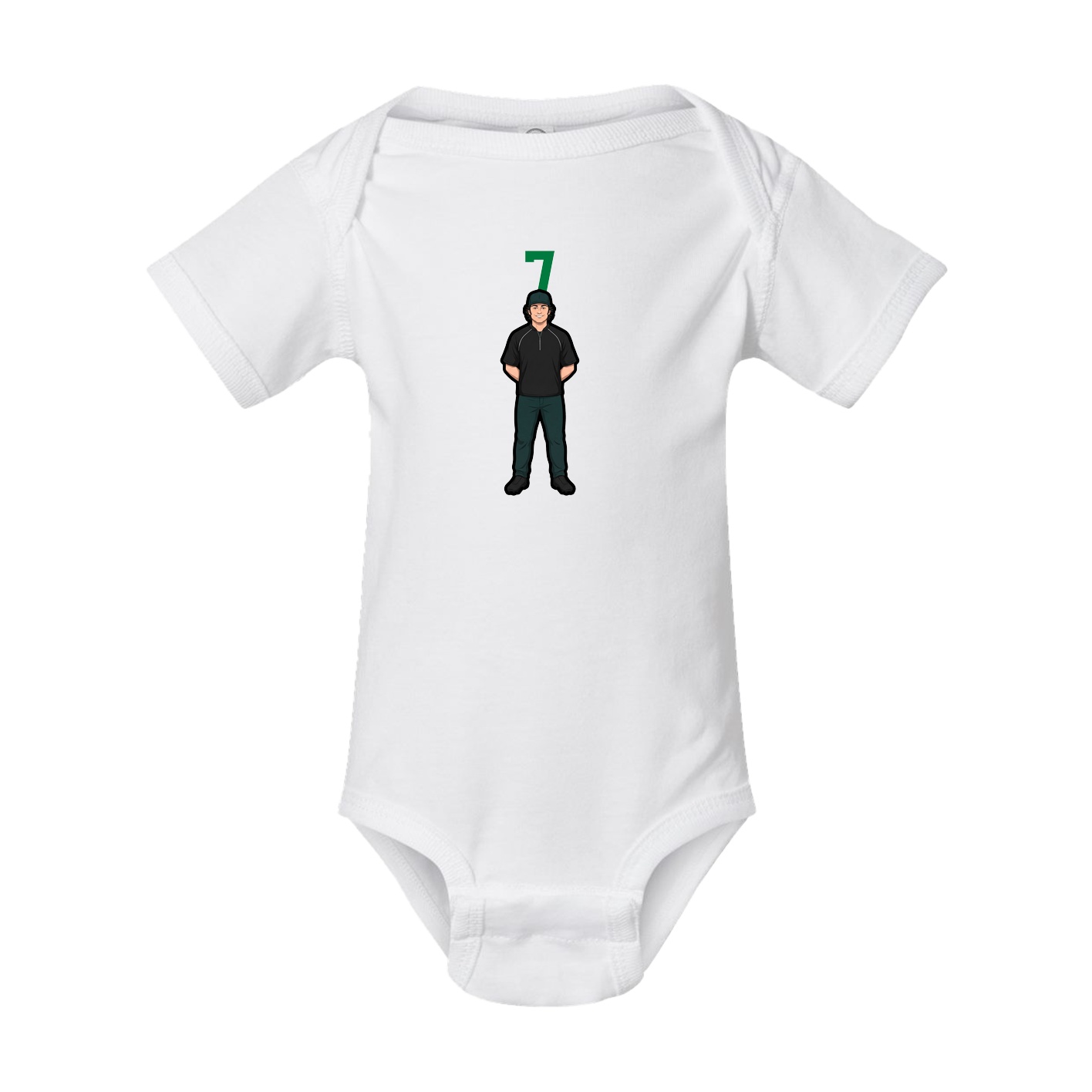 Baby Onesie — Number Top in White
