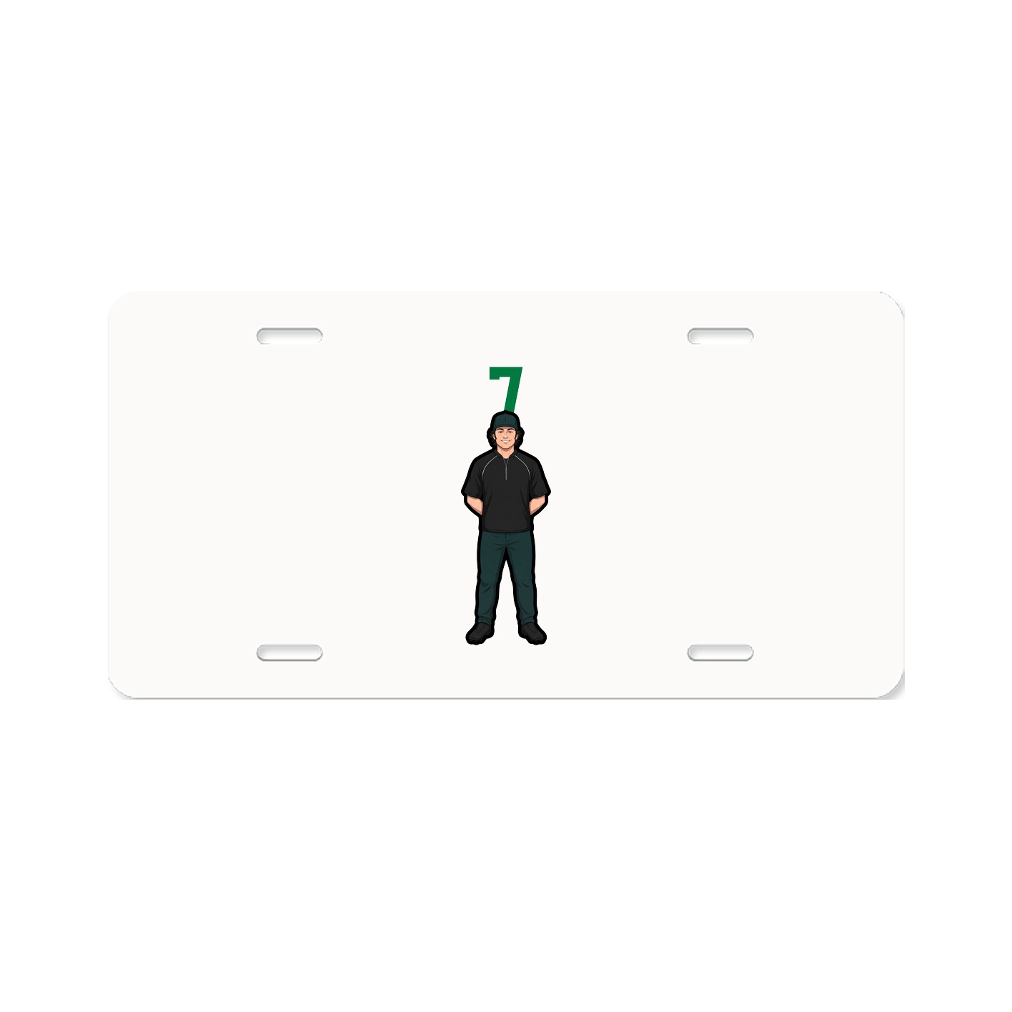License Plate — Number Top in Classic