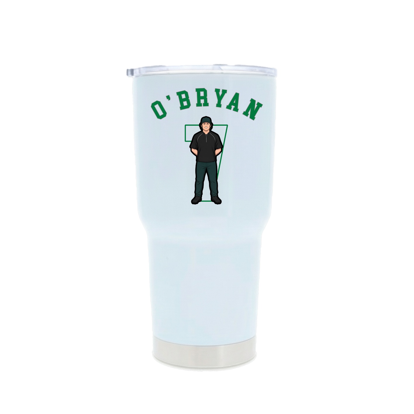 30oz Stainless Steel Tumbler — Shirsey Arch in White