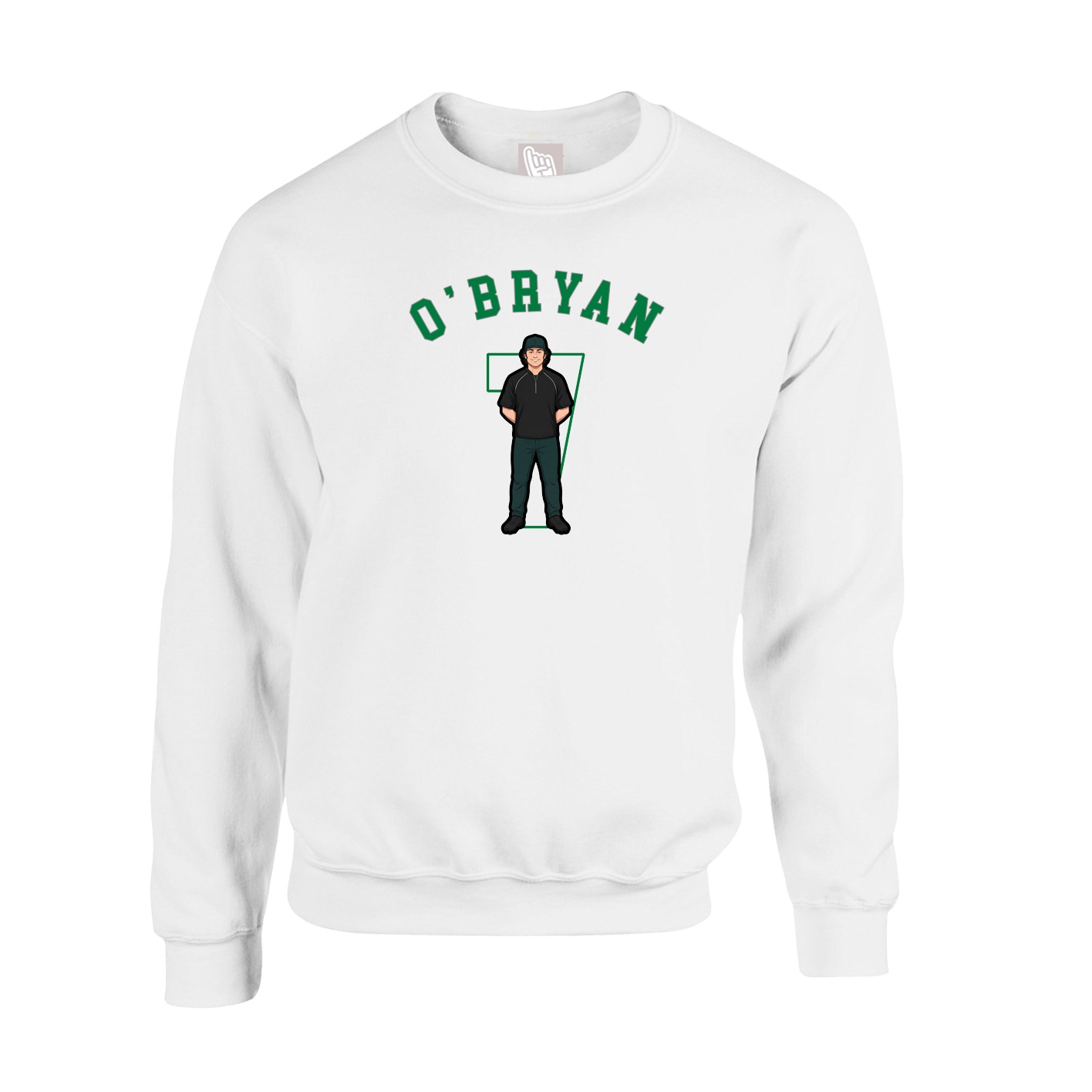 Fleece Crew — Shirsey Arch in White