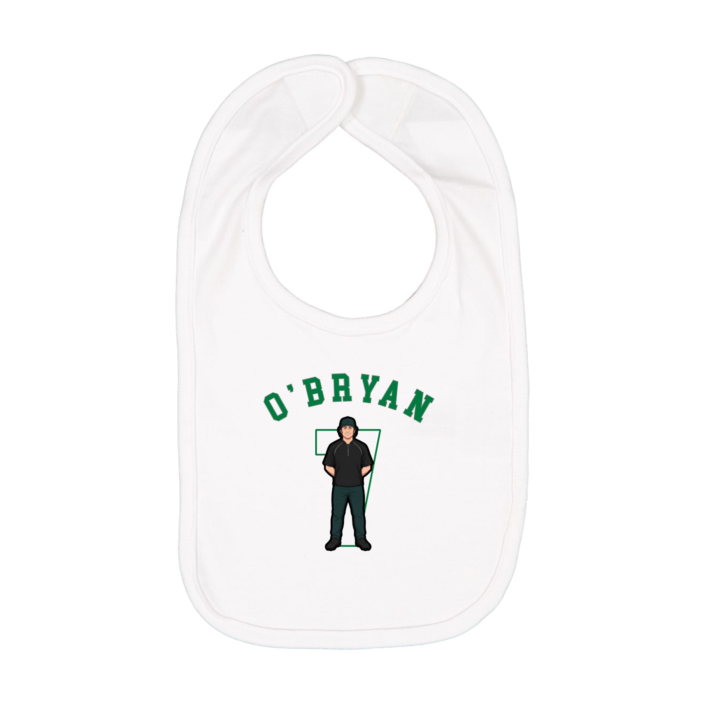 Infant Bib — Shirsey Arch in White