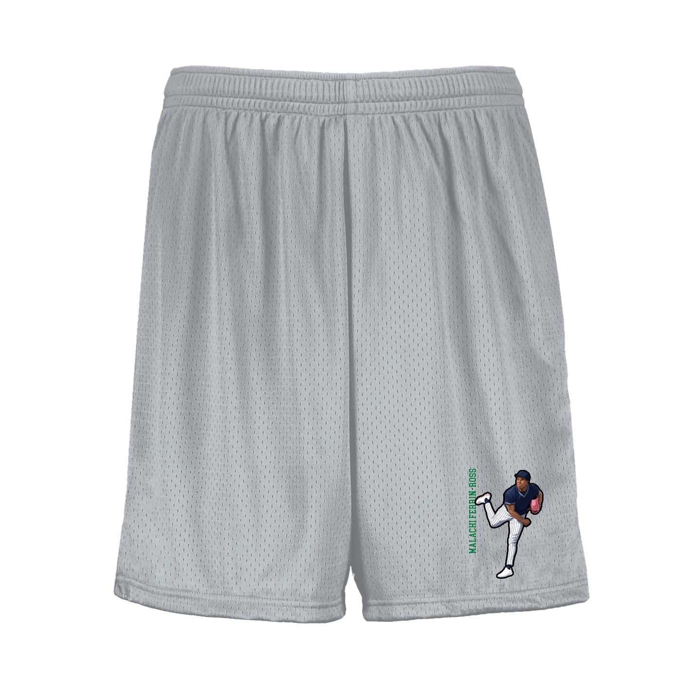 Shorts — Name Vertical in Silver