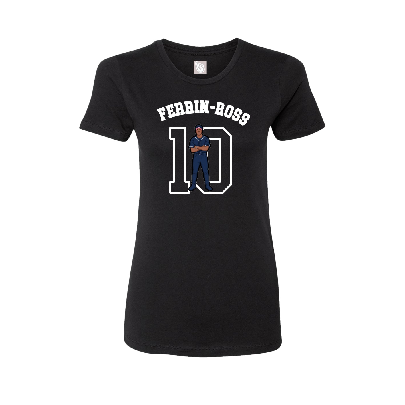 Fitted Women's Tee — Shirsey Arch in Black