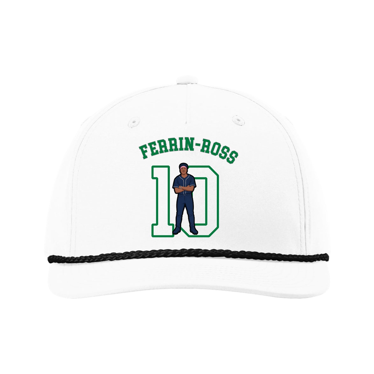 Five-Panel Classic Rope Cap — Shirsey Arch in White