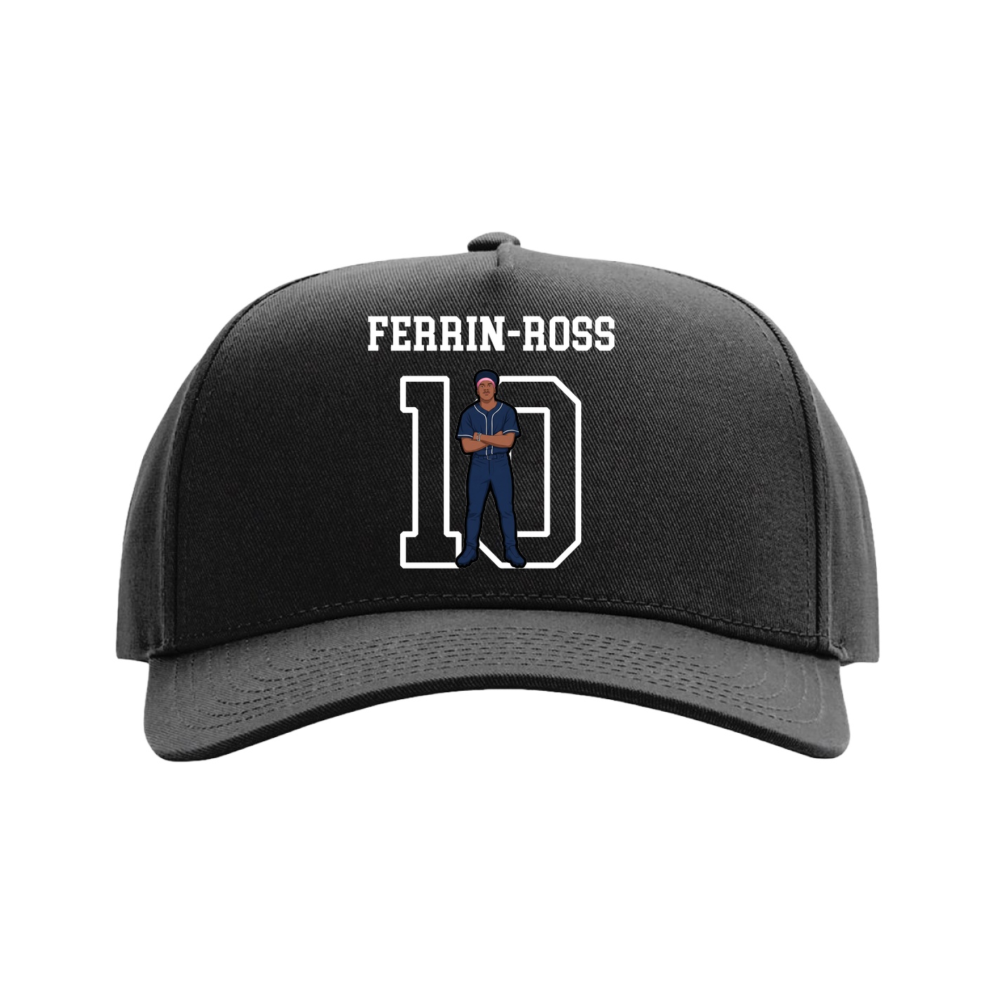 Full Fabric Five-Panel Champ Cap — Shirsey in Black
