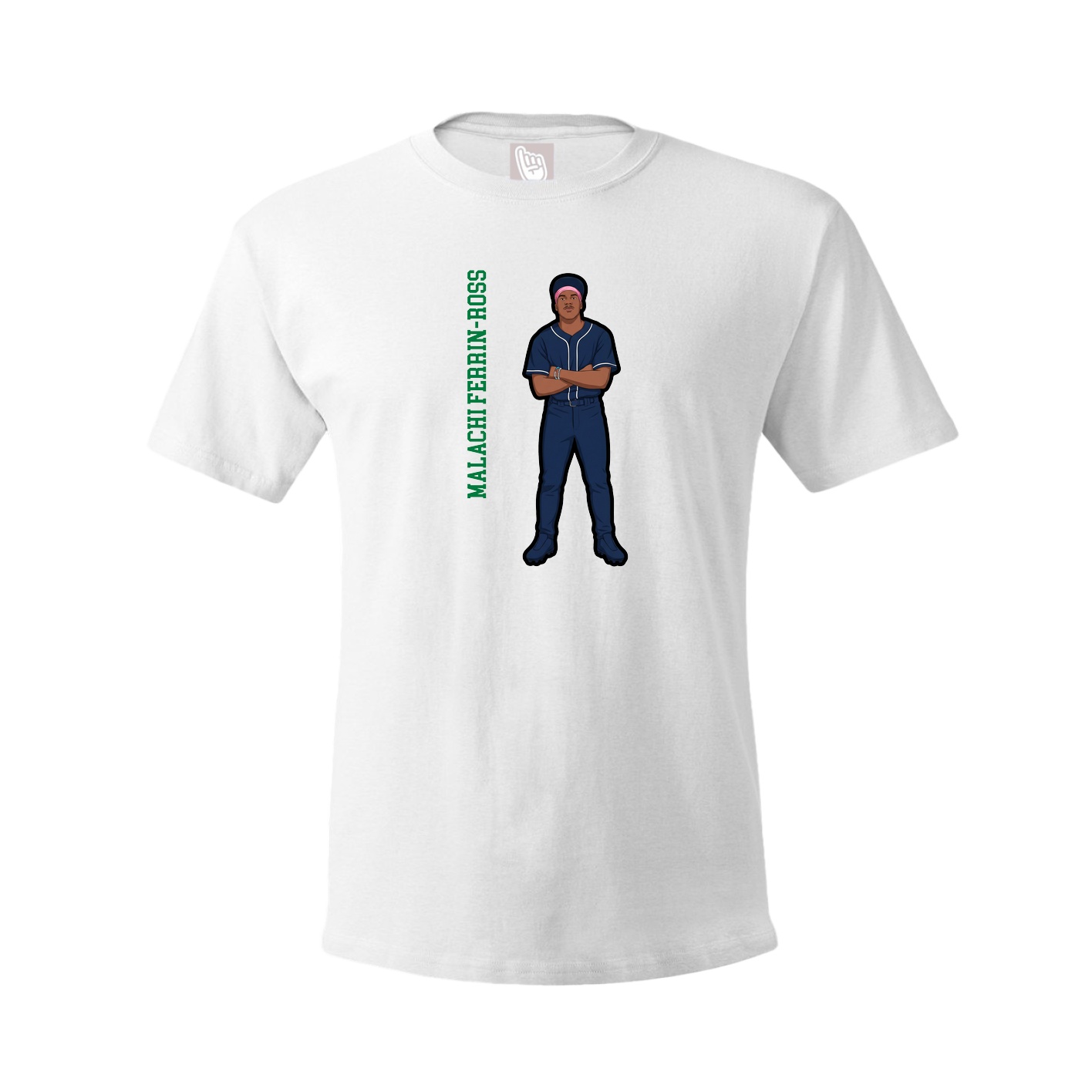 Youth Tee — Name Vertical in White