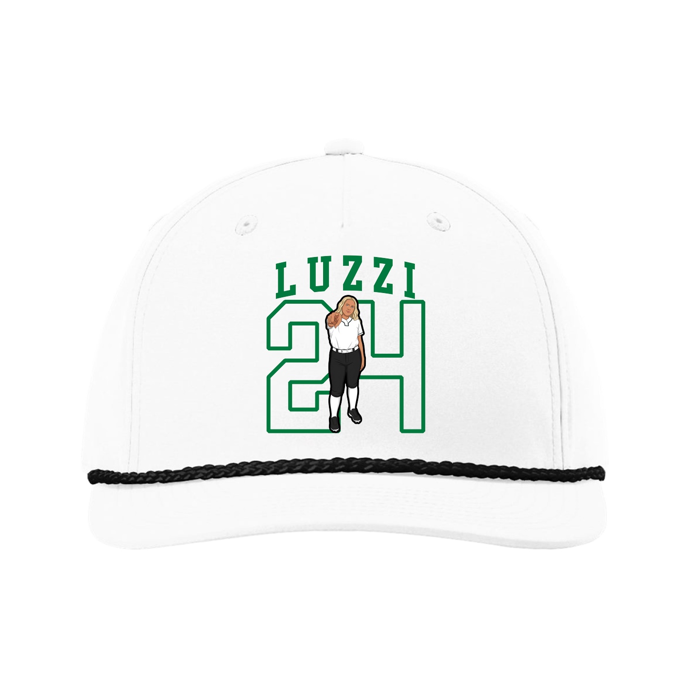 Five-Panel Classic Rope Cap — Shirsey in White