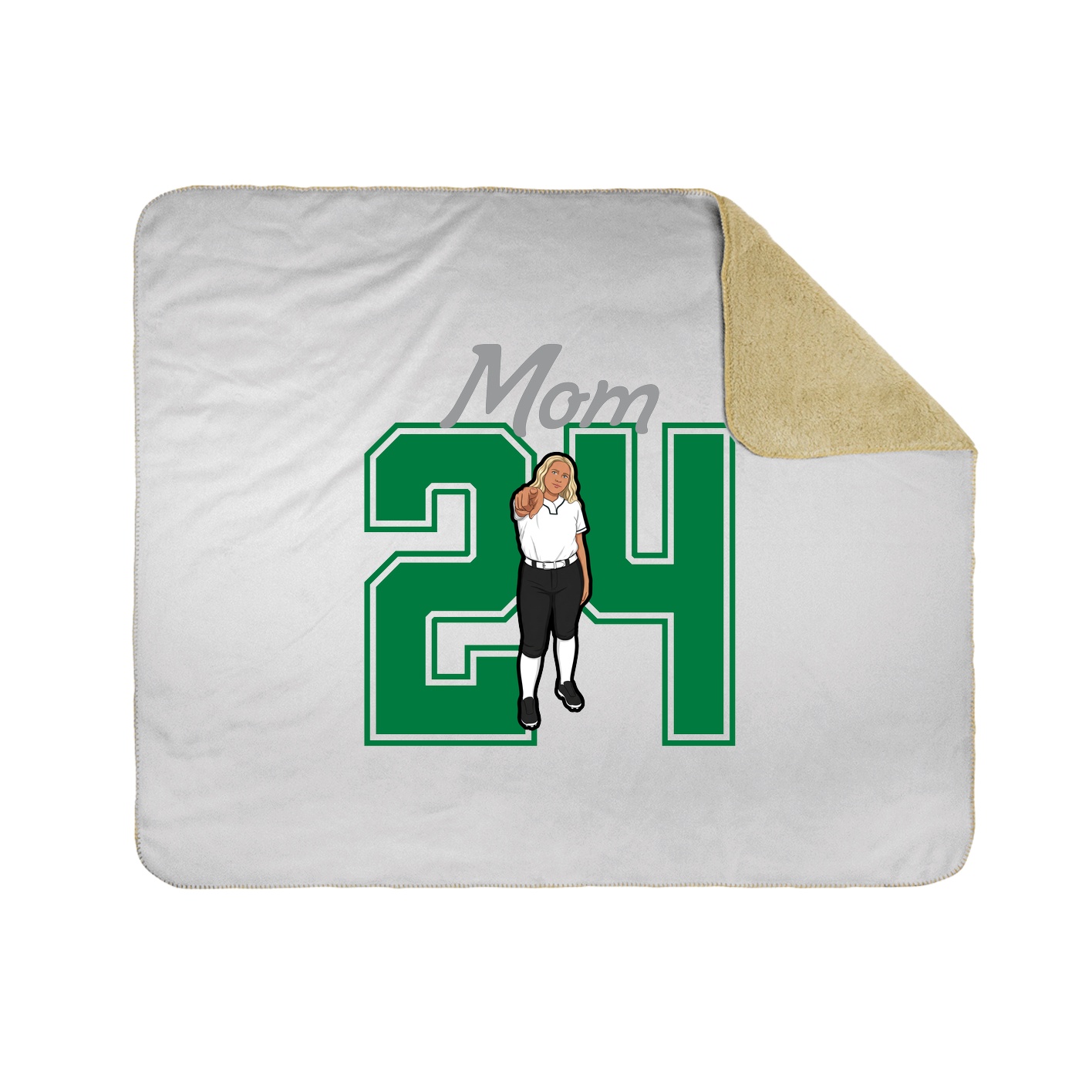 Throw Blanket — Mothers Day Shirsey in White