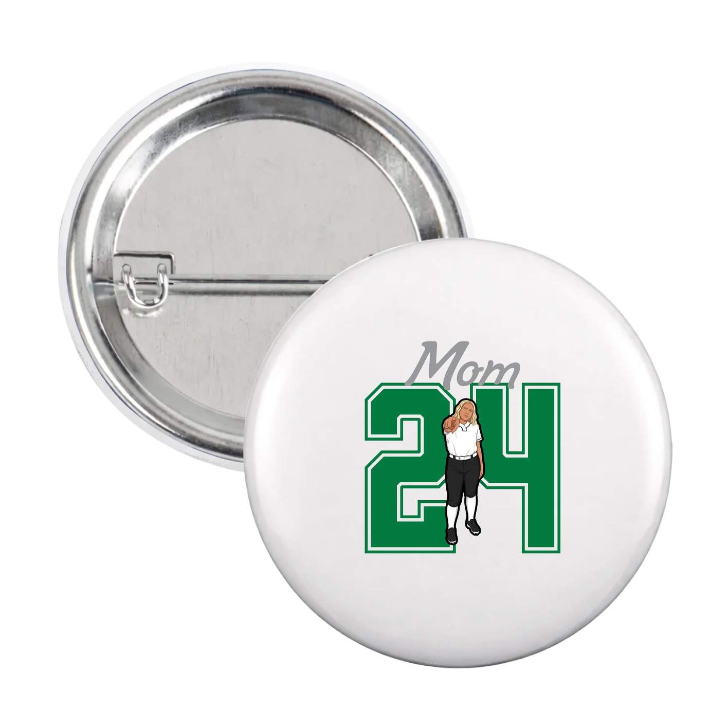 Game Day Button — Mothers Day Shirsey in White