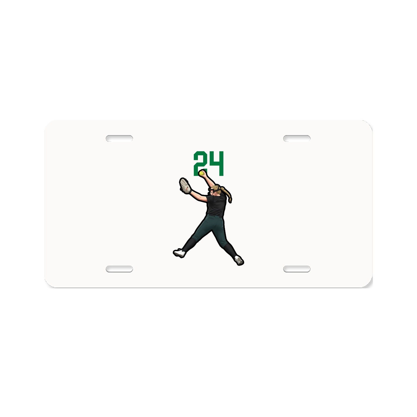 License Plate — Number Top in Classic