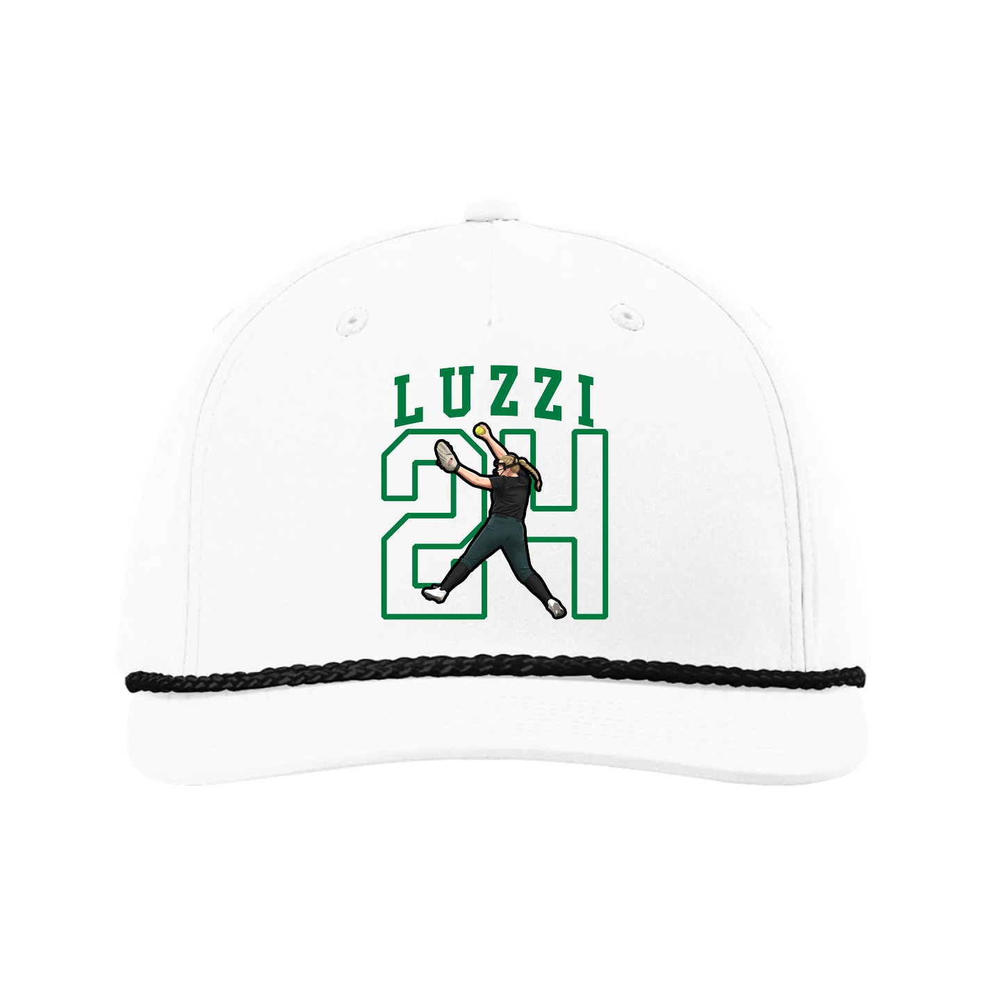 Five-Panel Classic Rope Cap — Shirsey in White