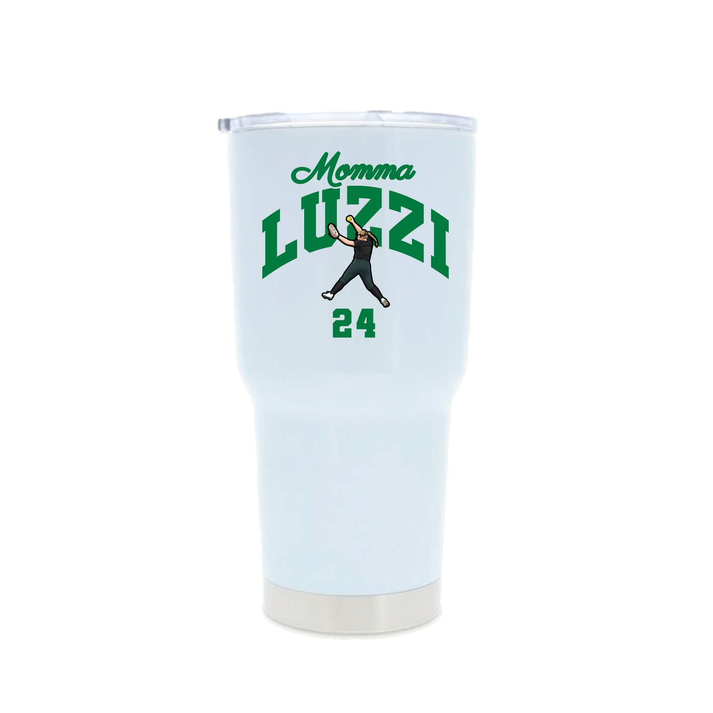 30oz Stainless Steel Tumbler — Mothers Day Arch in White