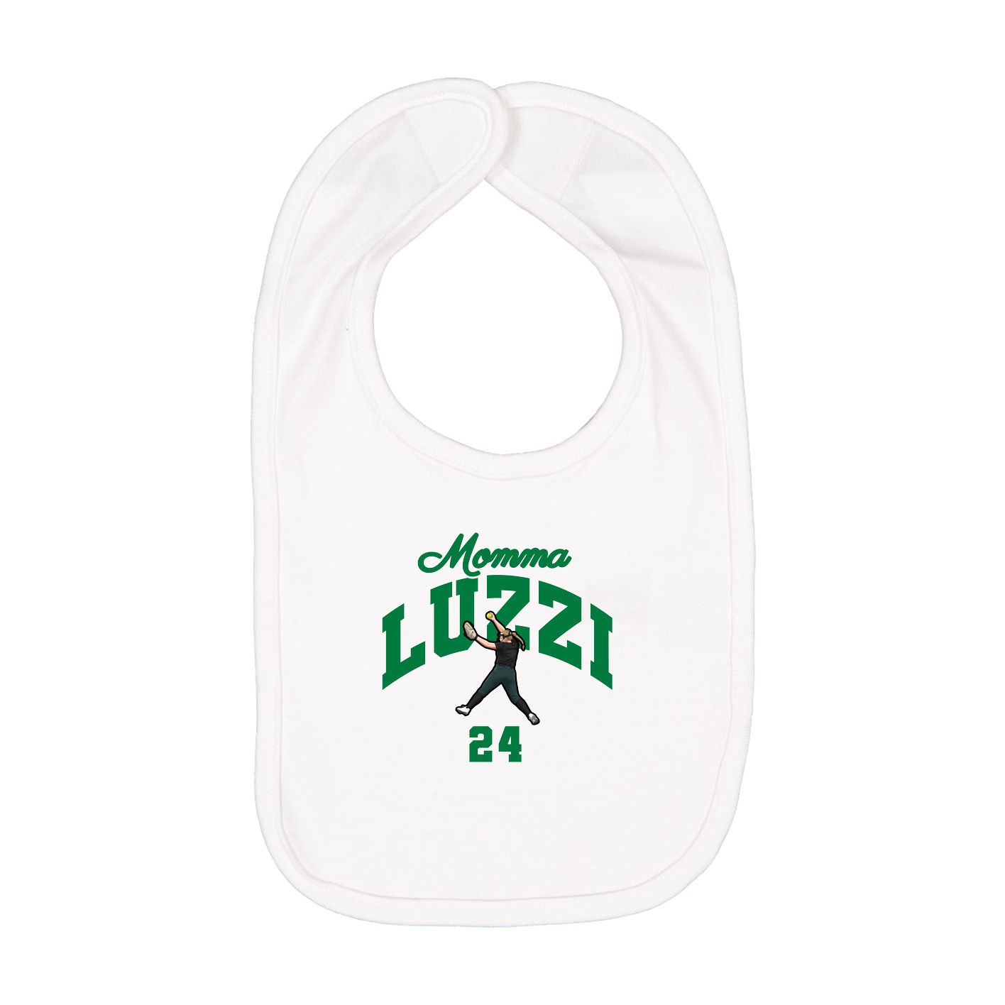 Infant Bib — Mothers Day Arch in White